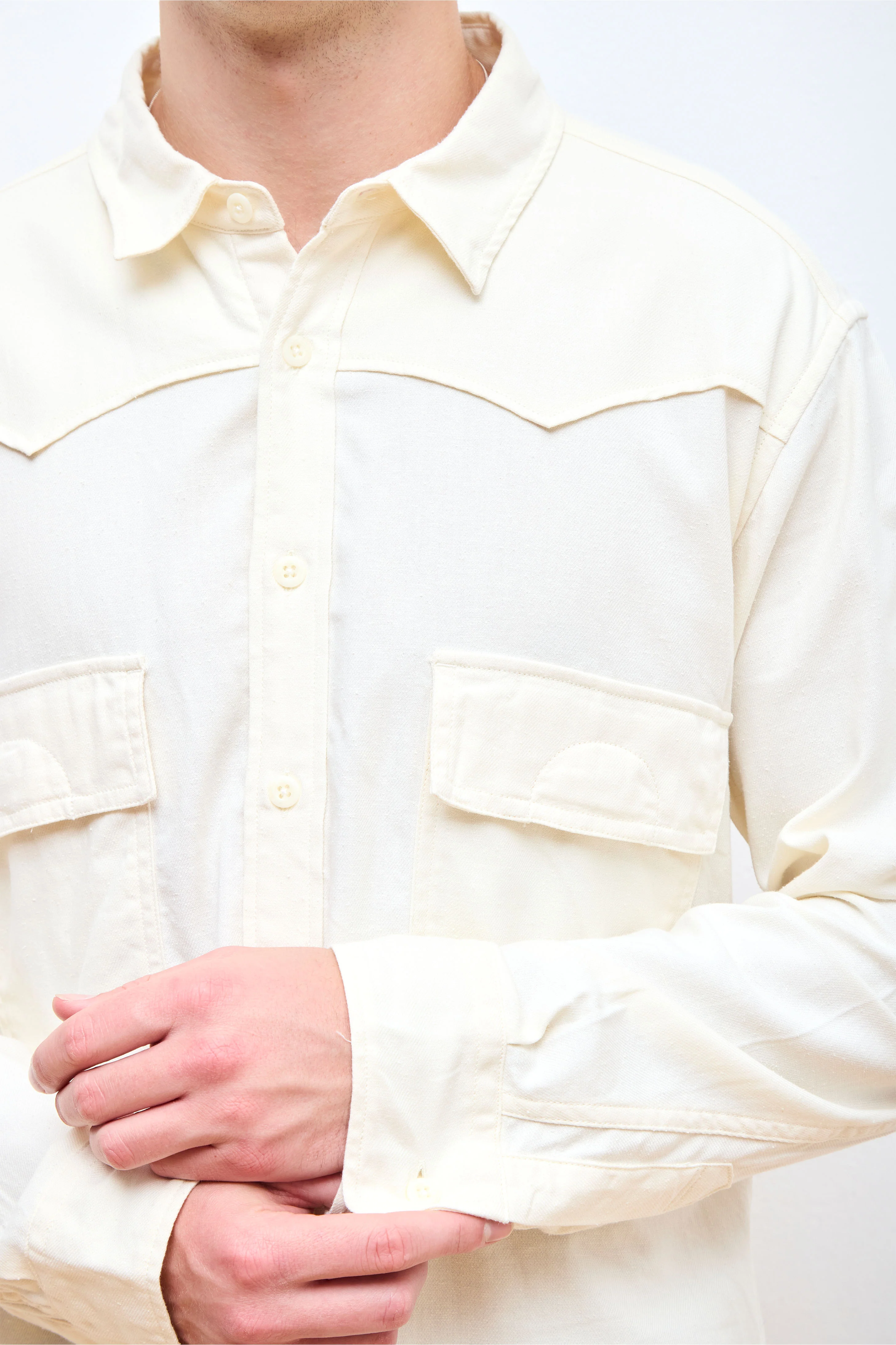 Explorer Shirt Cotton Silk Off White - Image 3