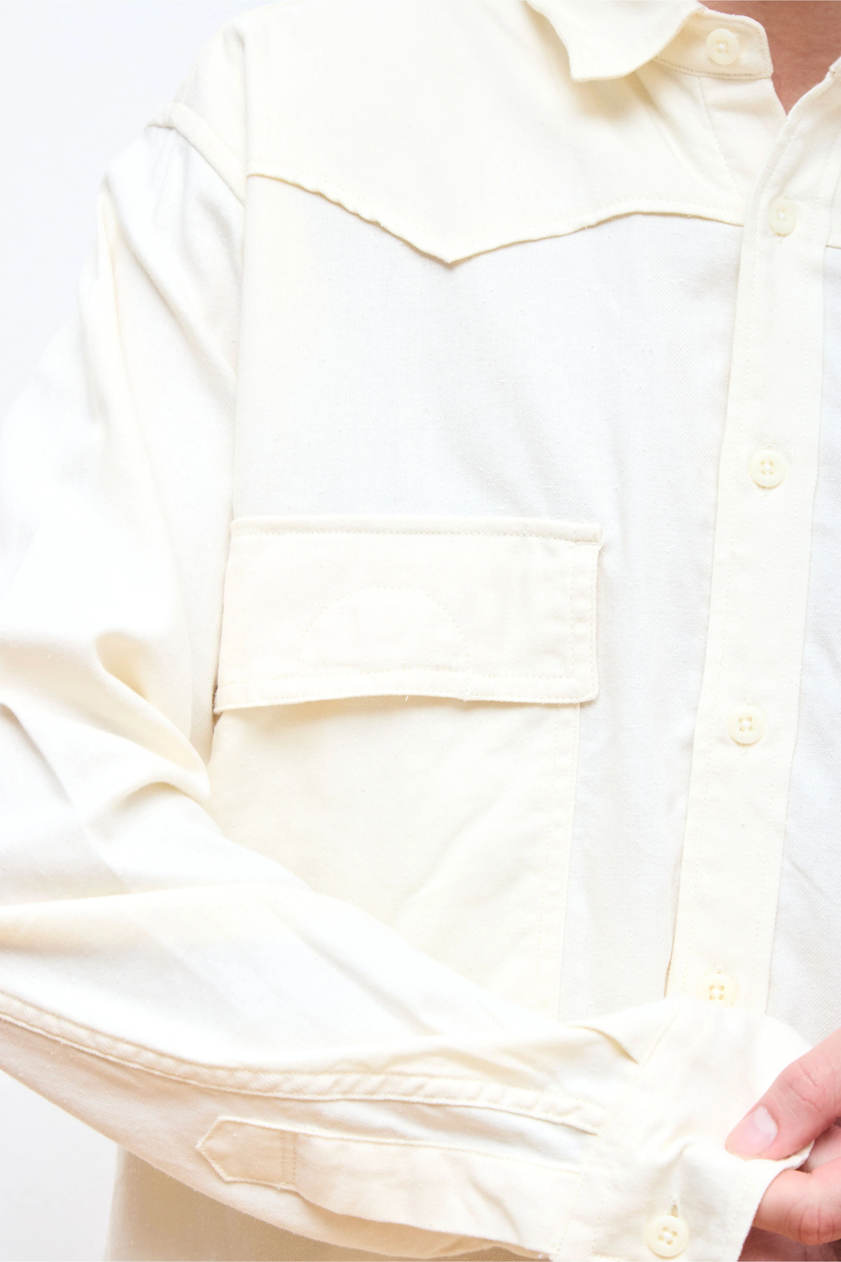Explorer Shirt Cotton Silk Off White - Image 4