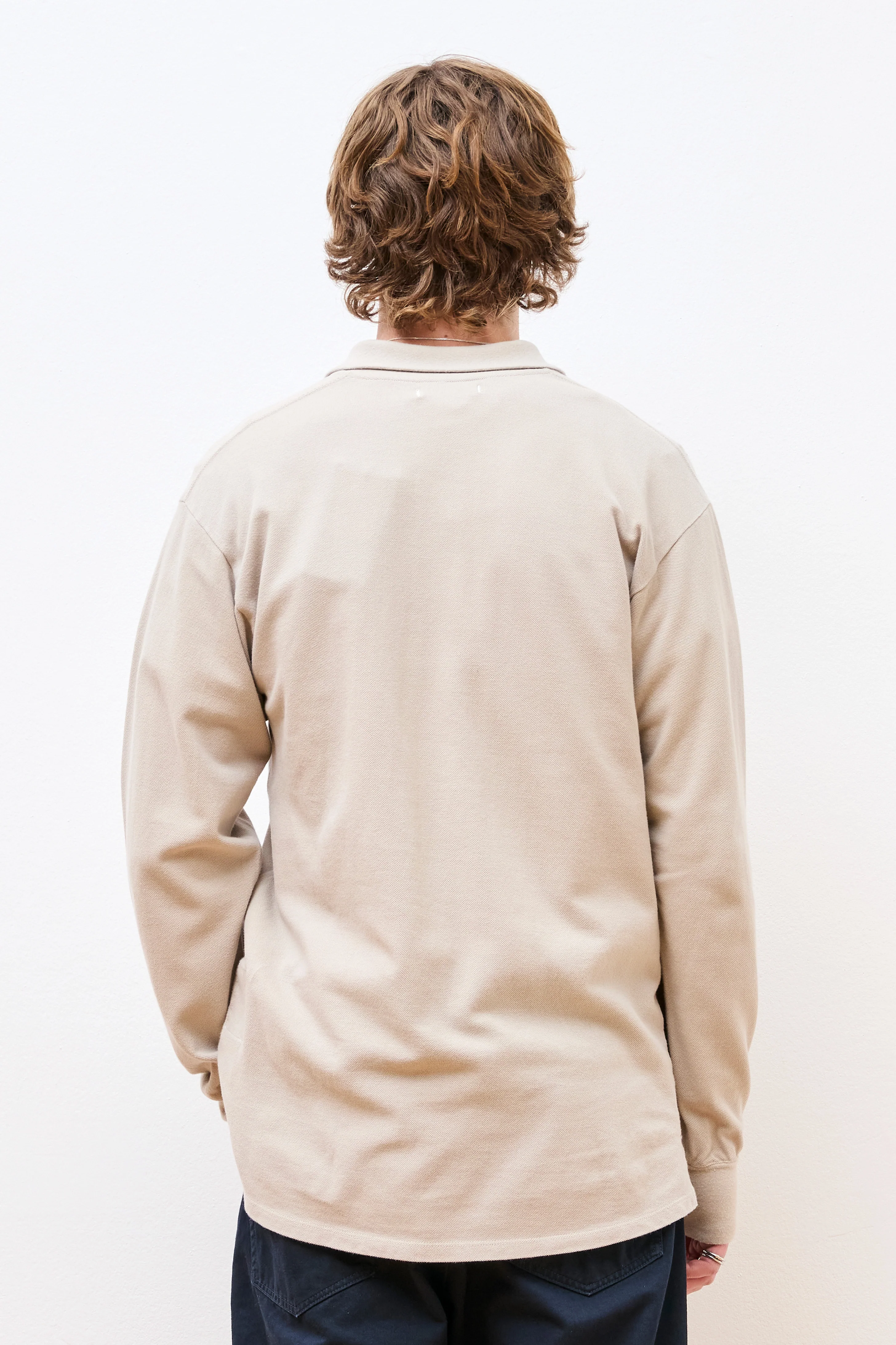 Officer L/S Polo Shirt
Cotton Pique Overdyed Ivory - Image 7