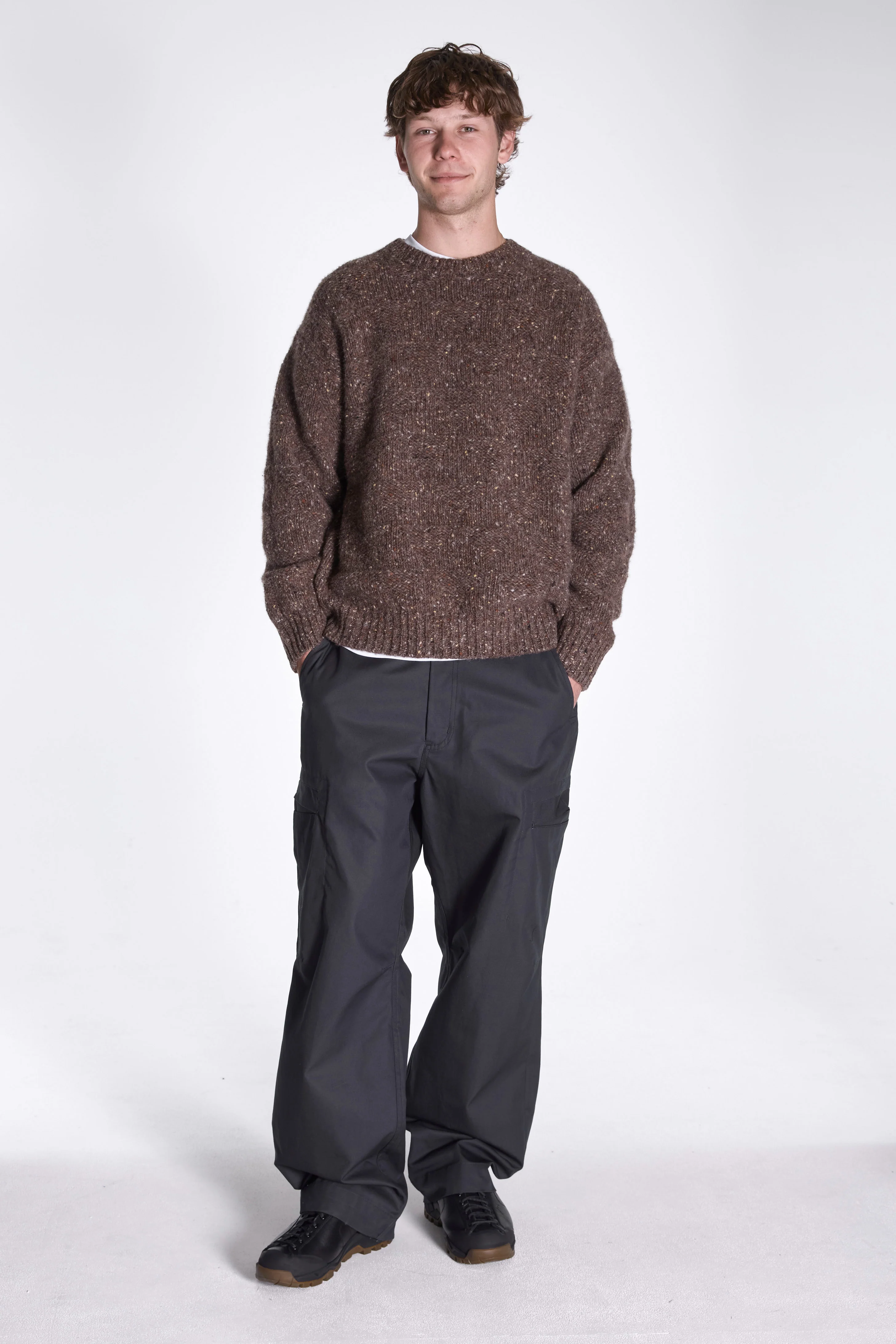 Jonas Donegal Diamond Sweater Seal Brown