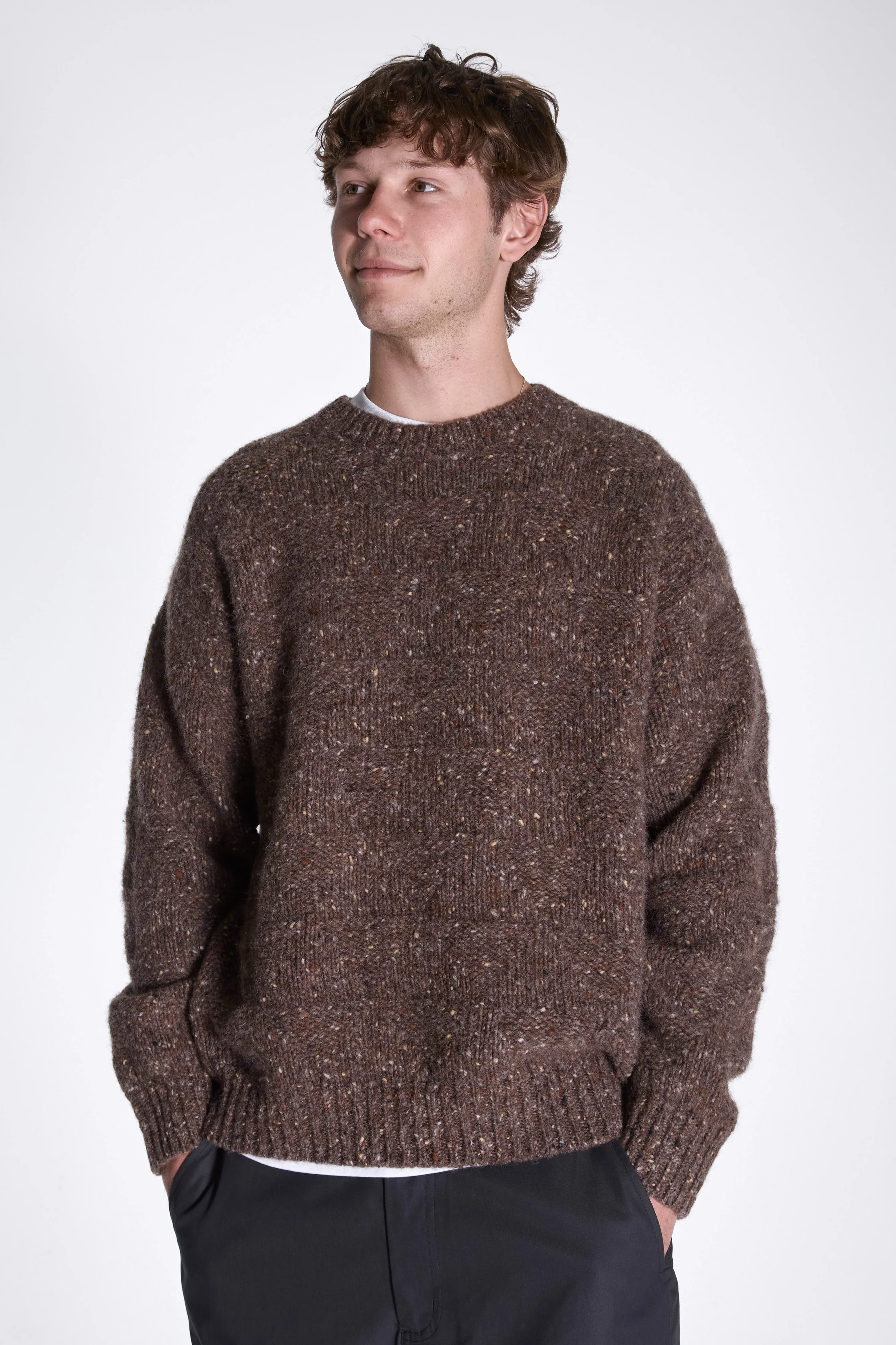 Jonas Donegal Diamond Sweater Seal Brown - Image 2