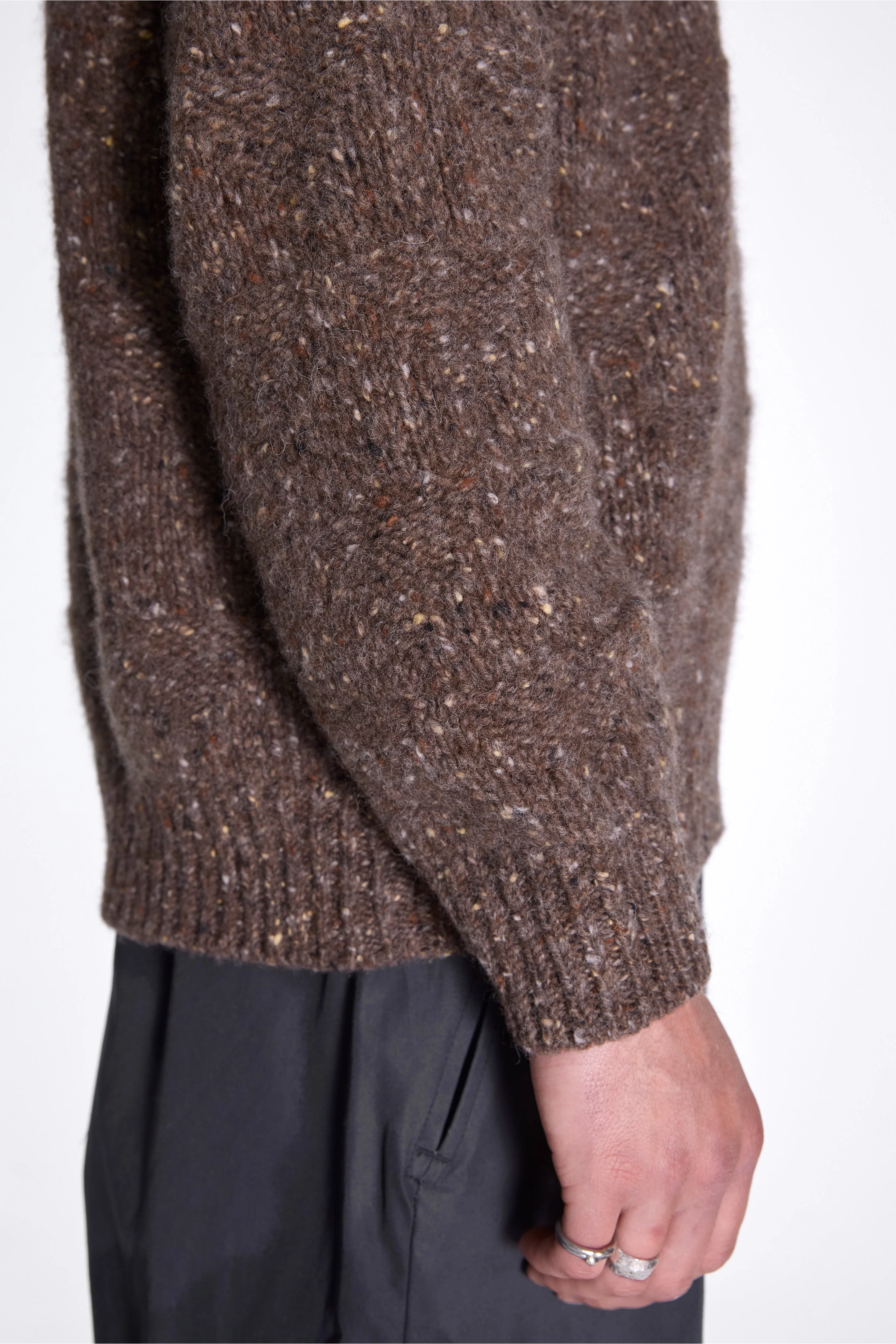 Jonas Donegal Diamond Sweater Seal Brown - Image 4