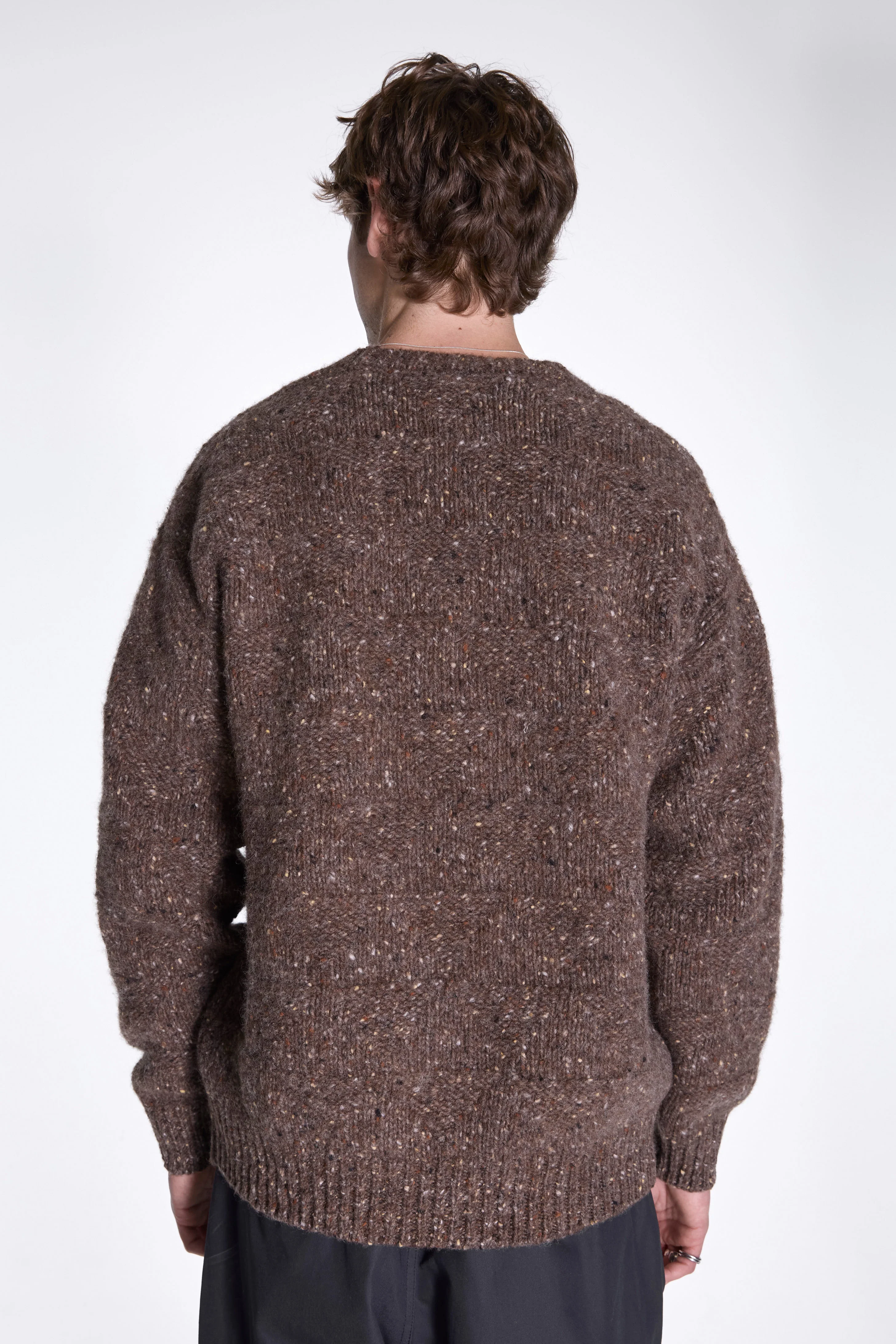 Jonas Donegal Diamond Sweater Seal Brown - Image 5