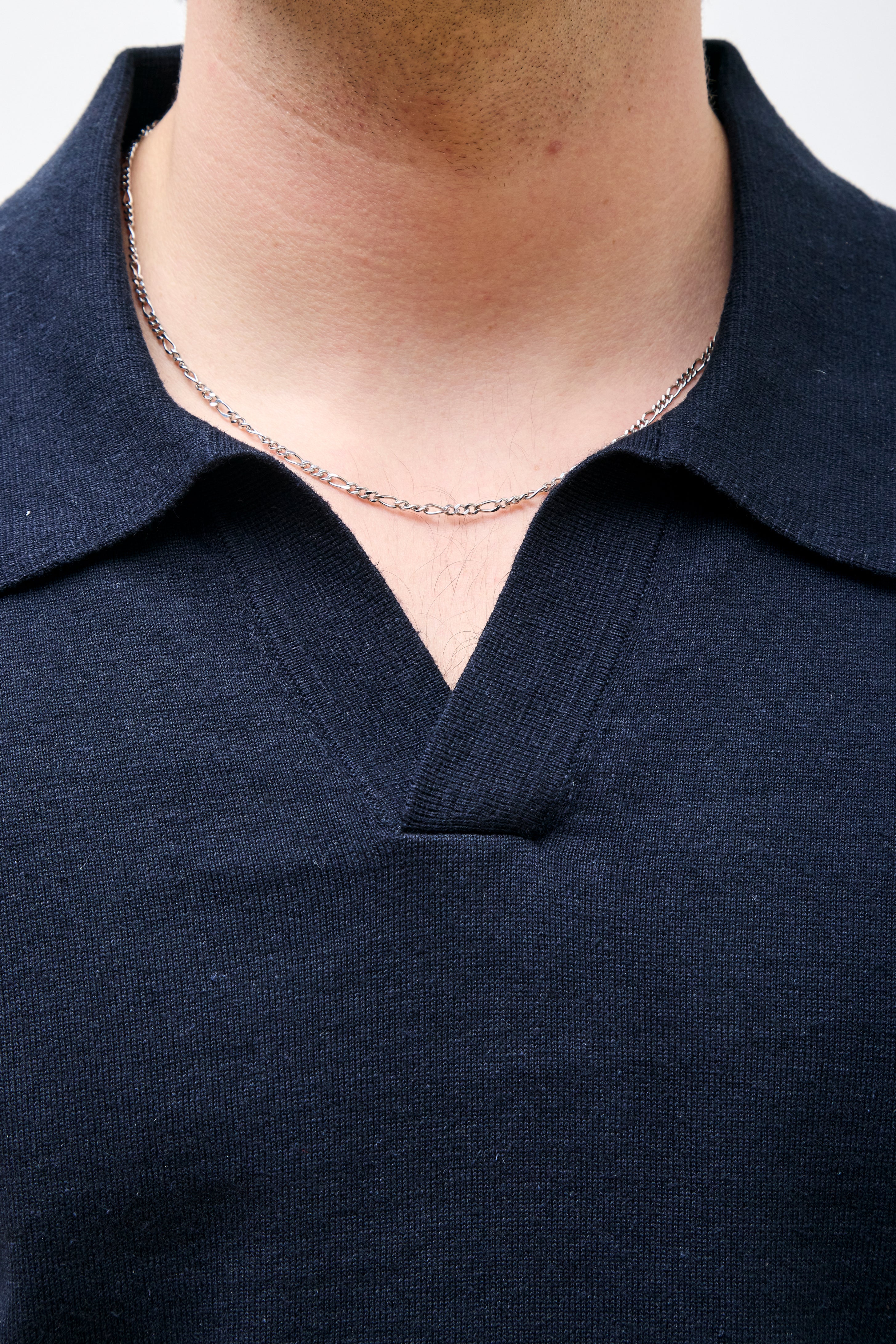 Leif Cotton Linen Polo Dark Navy - Image 3