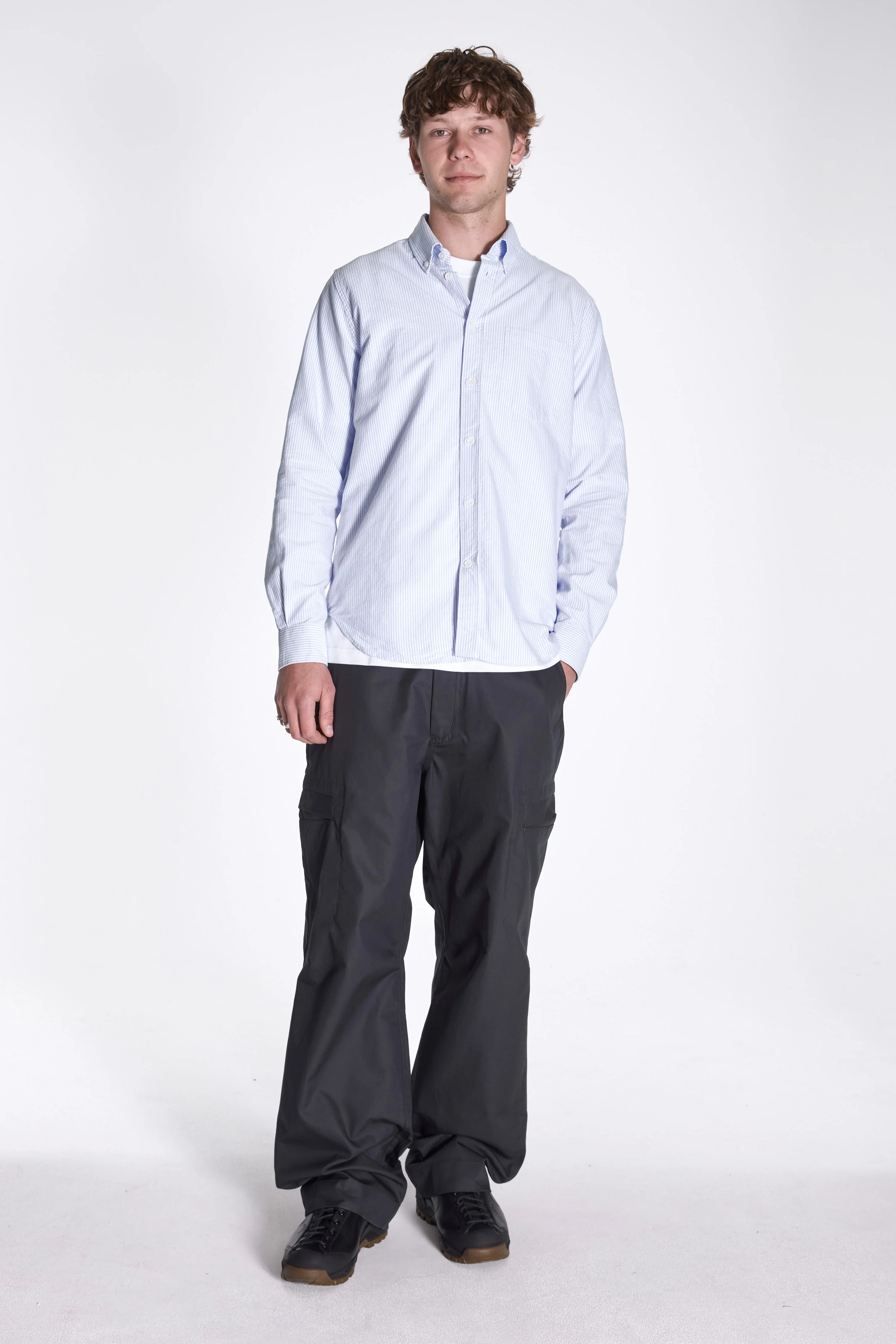 Norse Standard Oxford BD Shirt Pale Blue Stripe