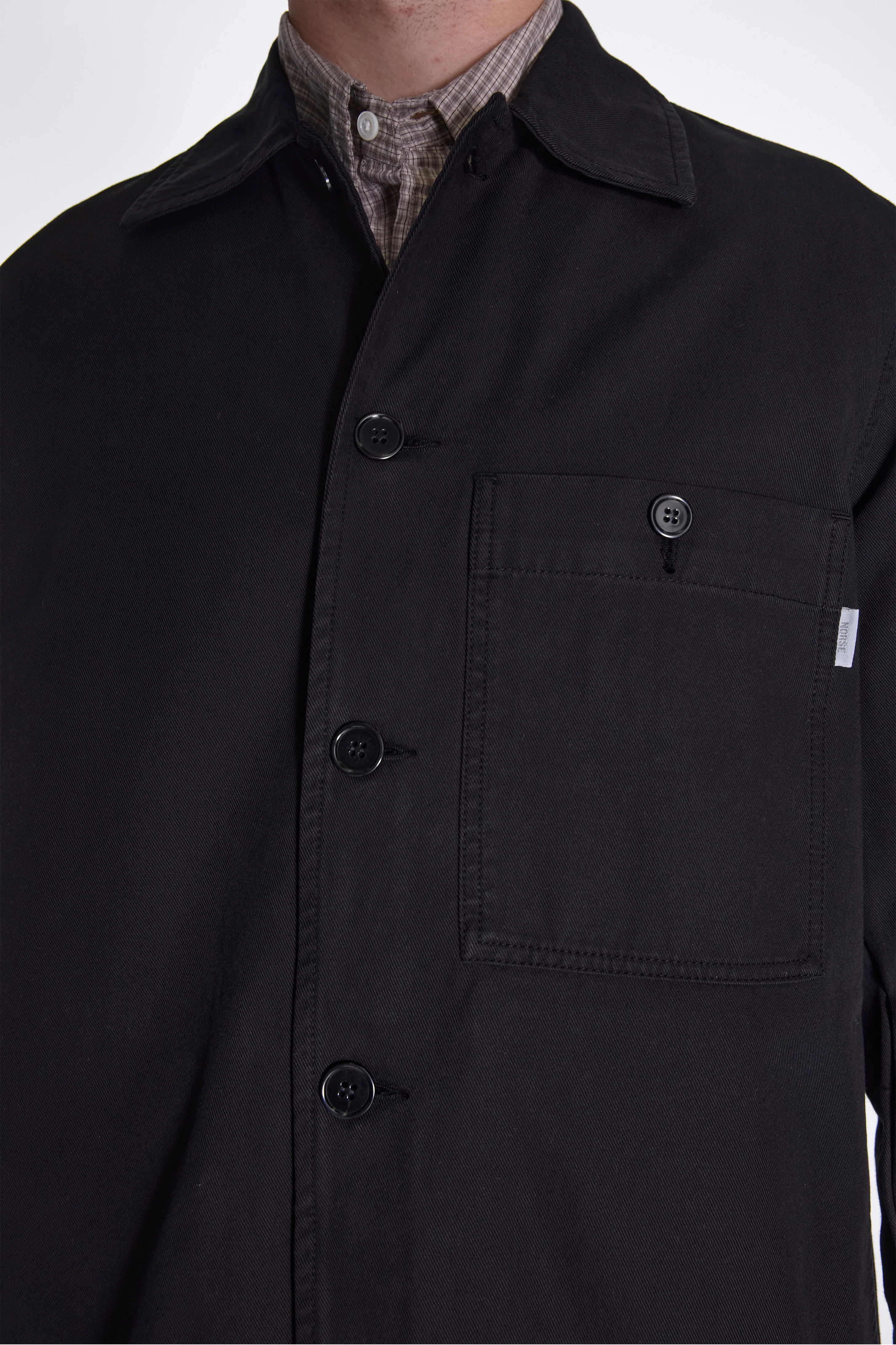 Norse Standard Twill Overshirt Black - Image 3