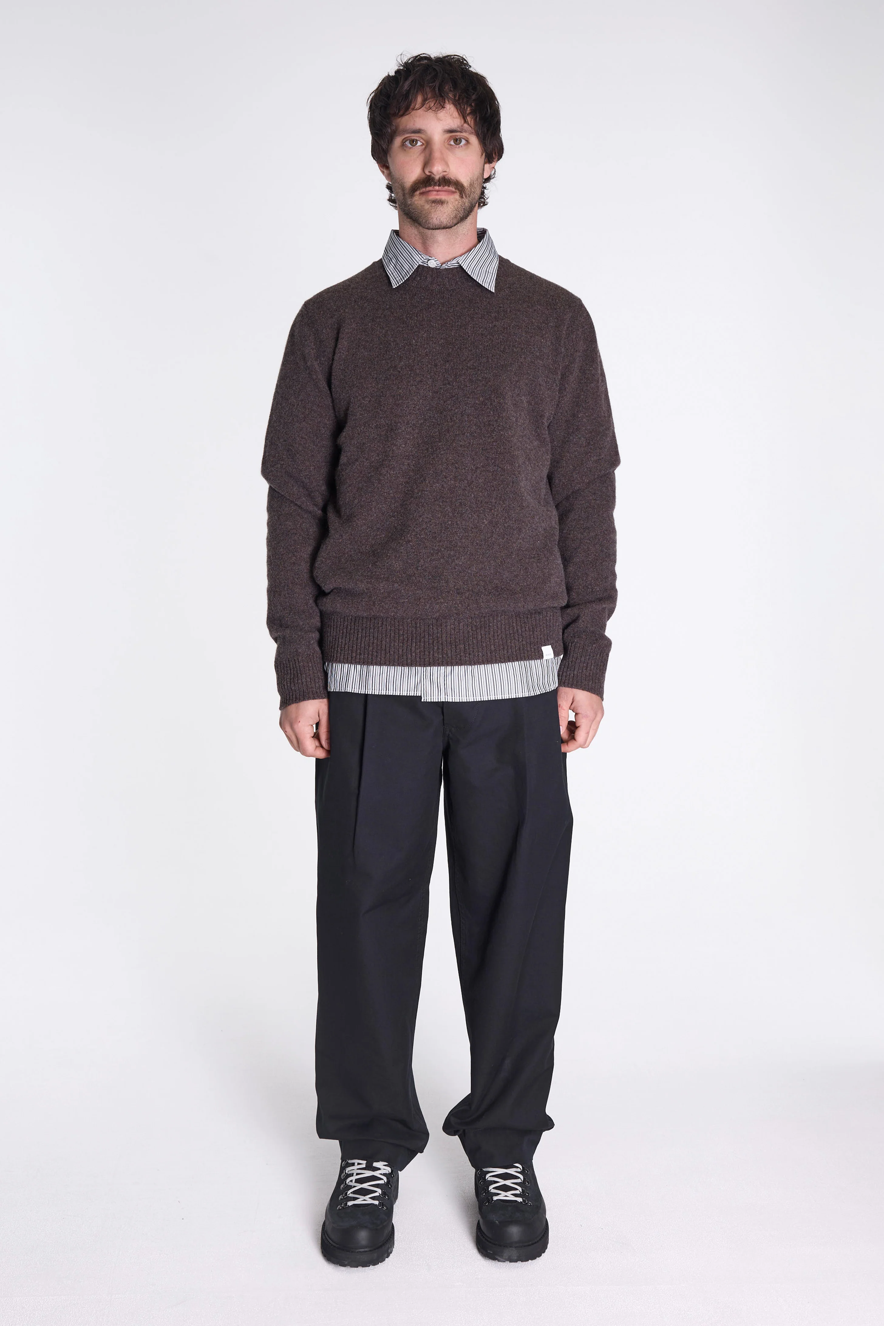 Norse Standard Merino Lambswool Sweater Heathland Brown