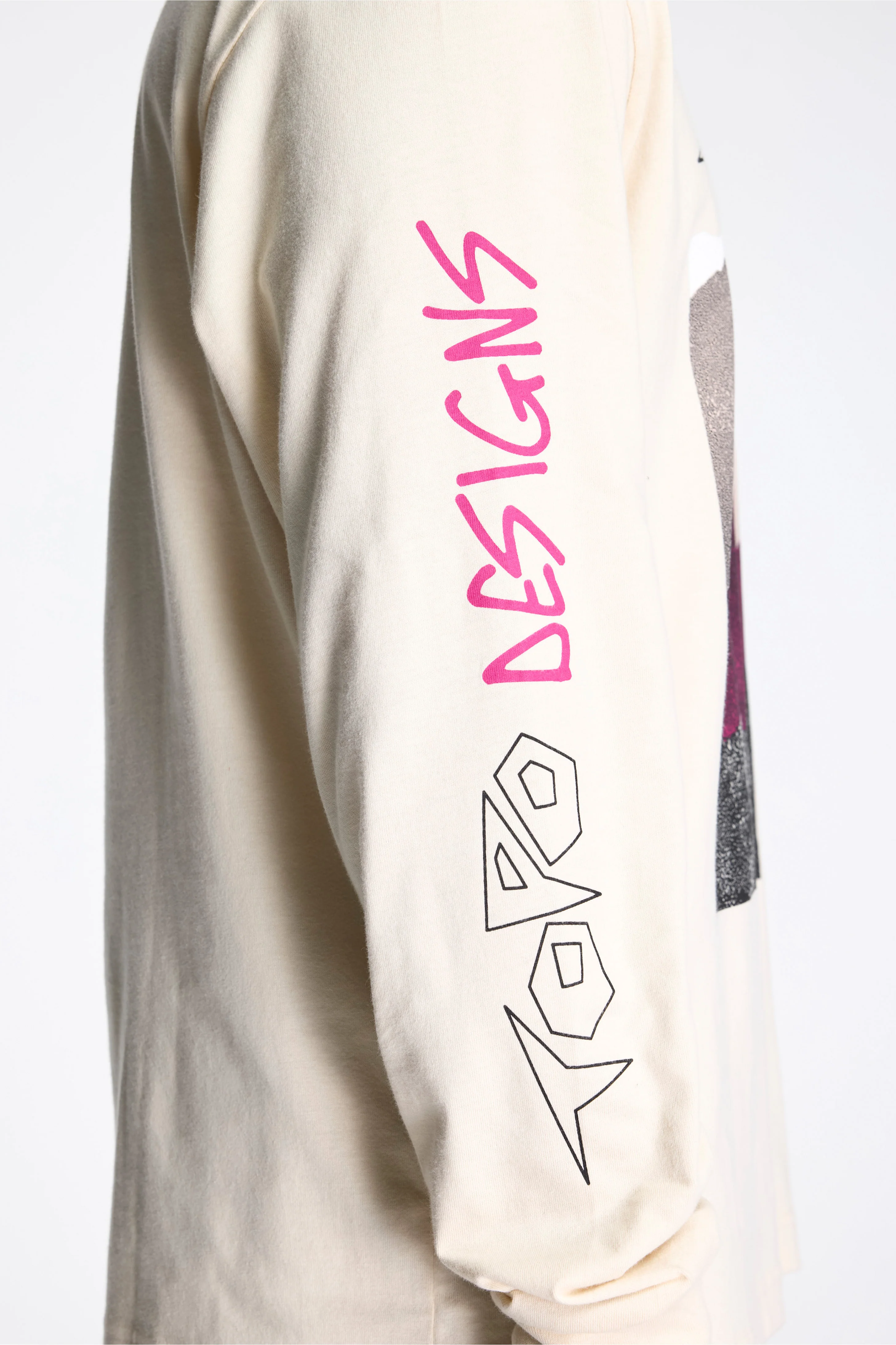Outlook Tee L/S Mens Bone White - Image 2
