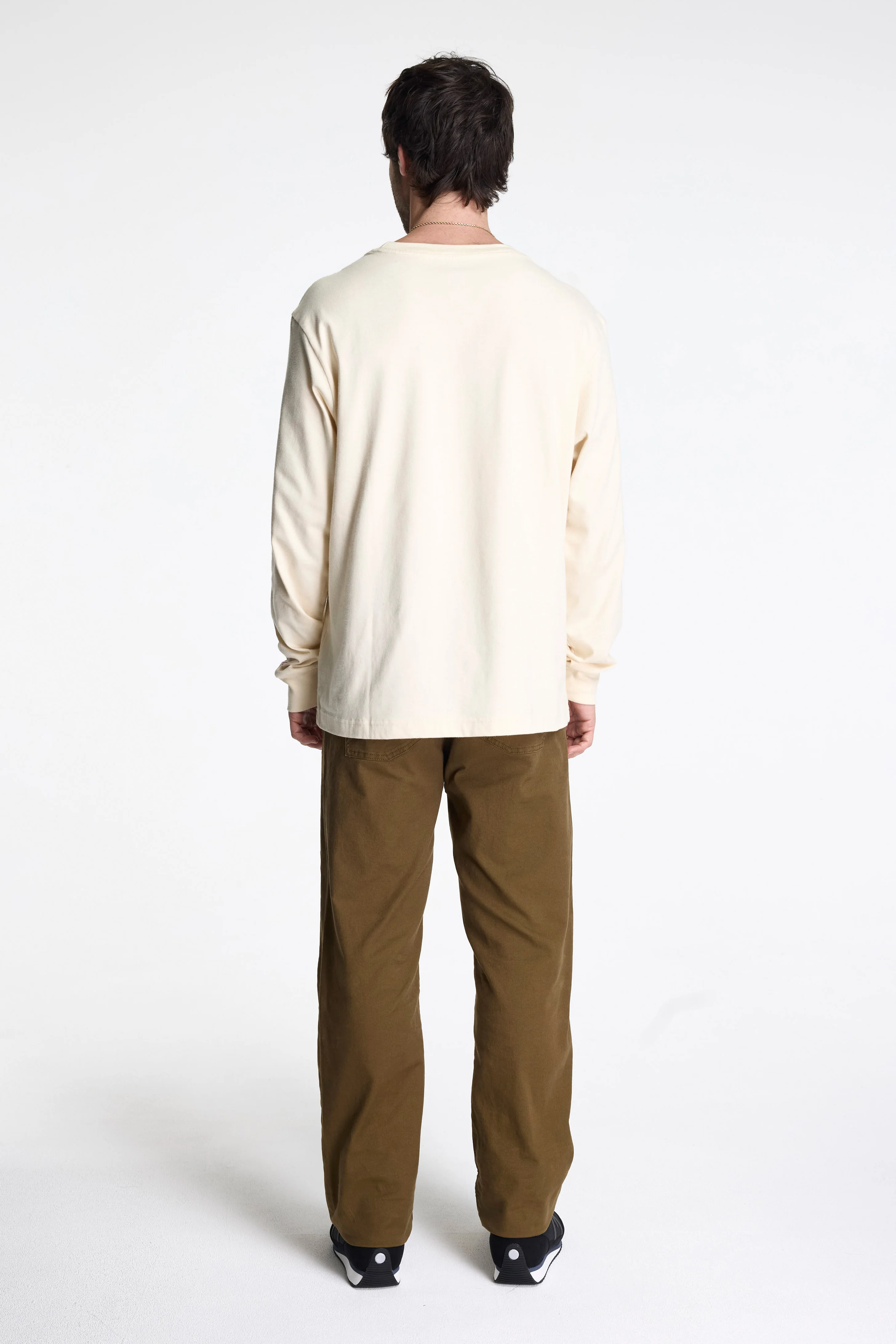 Outlook Tee L/S Mens Bone White - Image 6