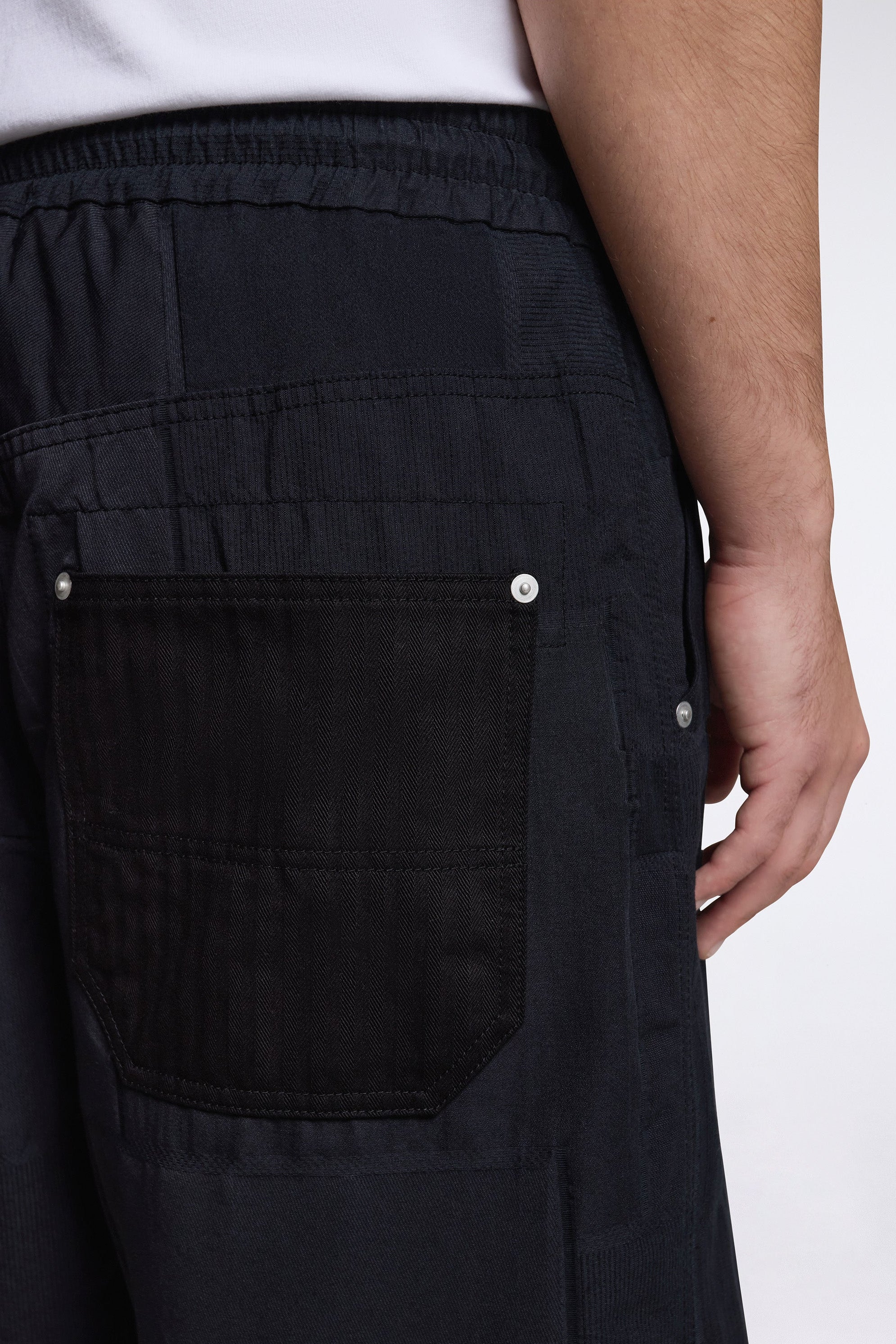 Patchwork Shorts Navy - Image 4