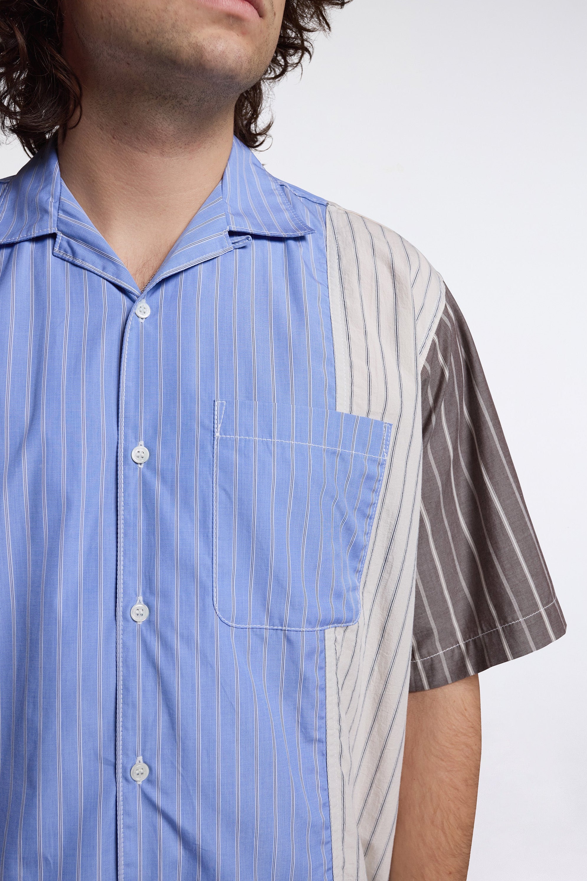 Patchwork SS Striped Shirt - Image 3