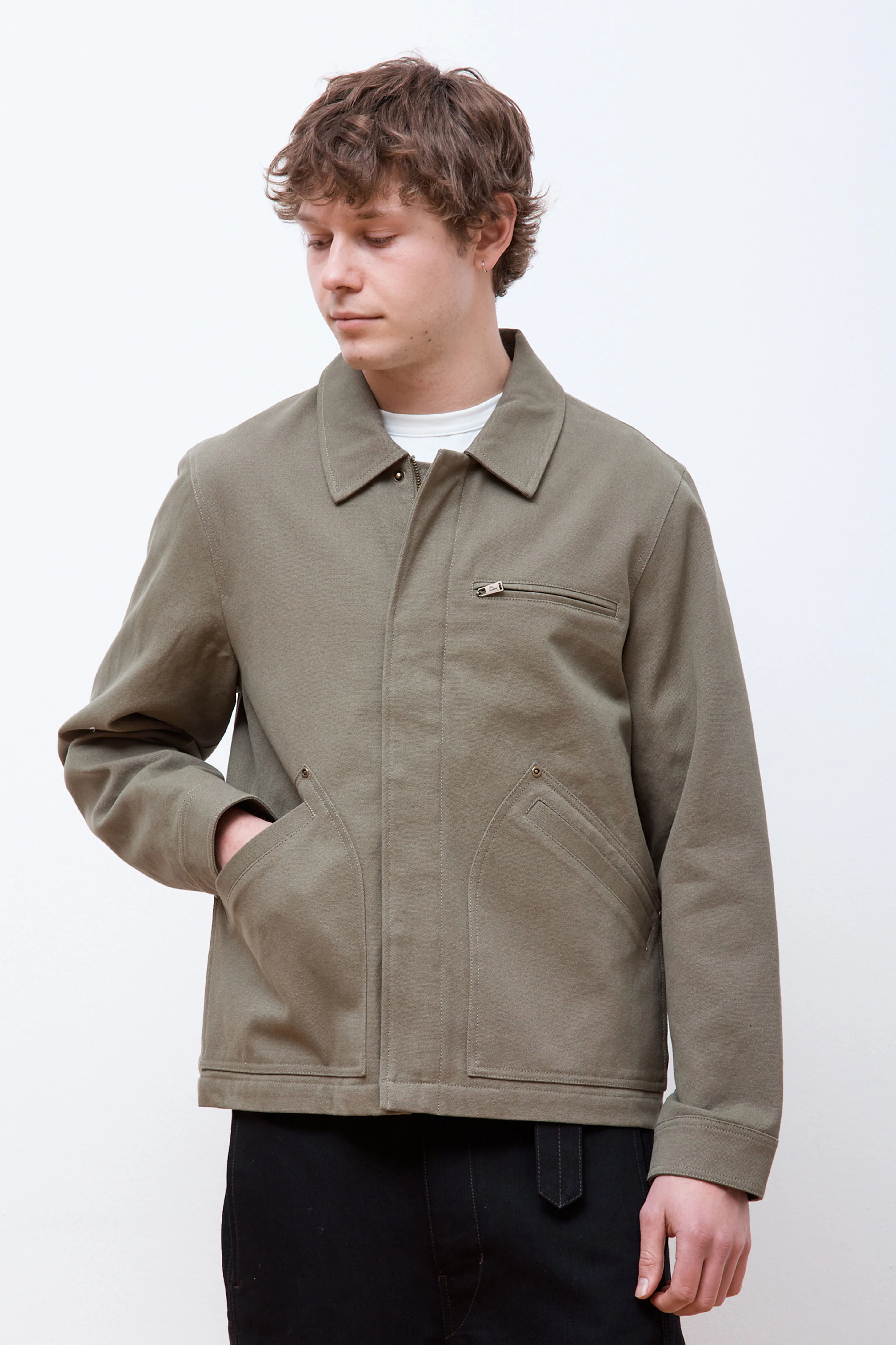 Stanwood-Canvas Jacket Lichen Green - Image 2