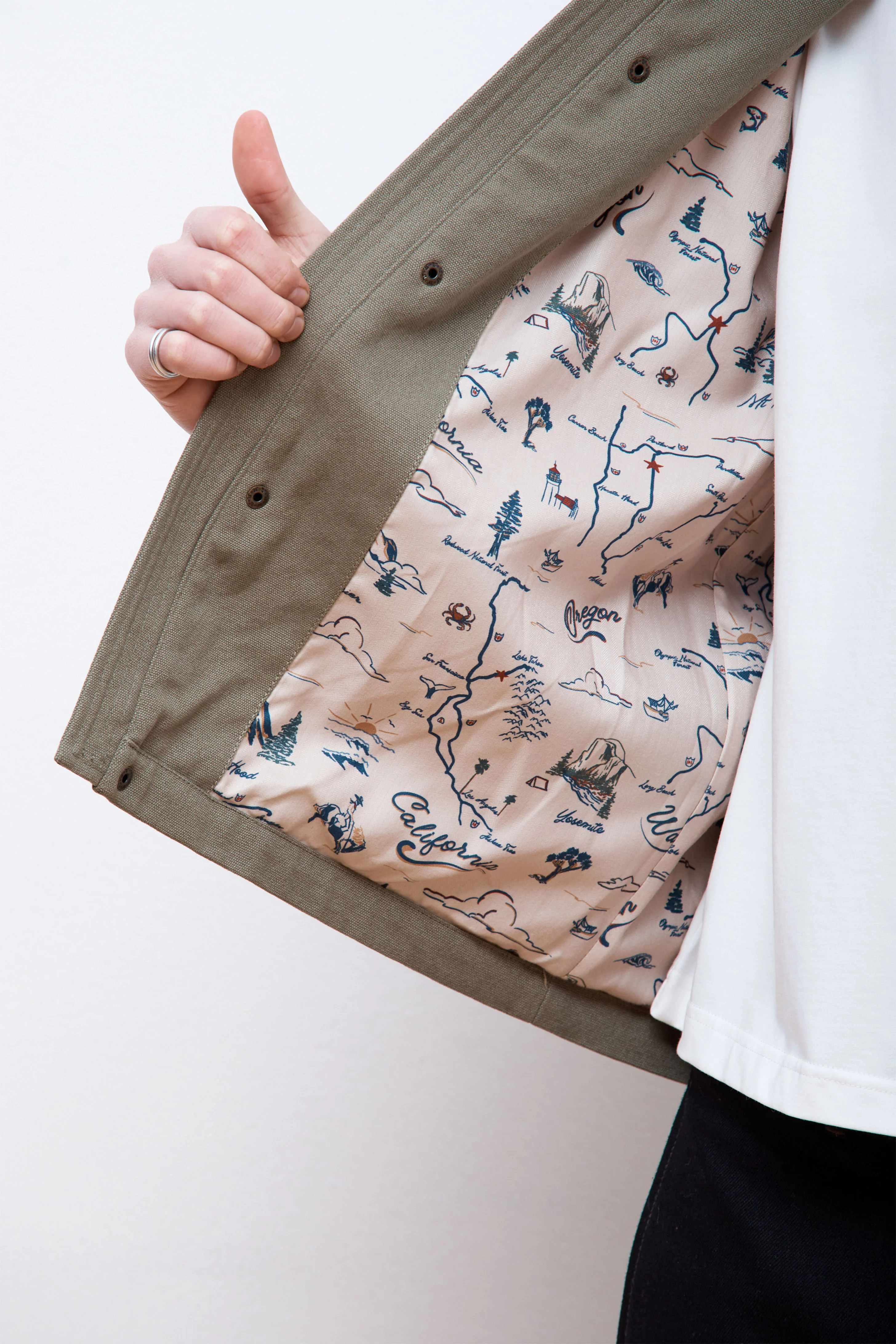 Stanwood-Canvas Jacket Lichen Green - Image 8
