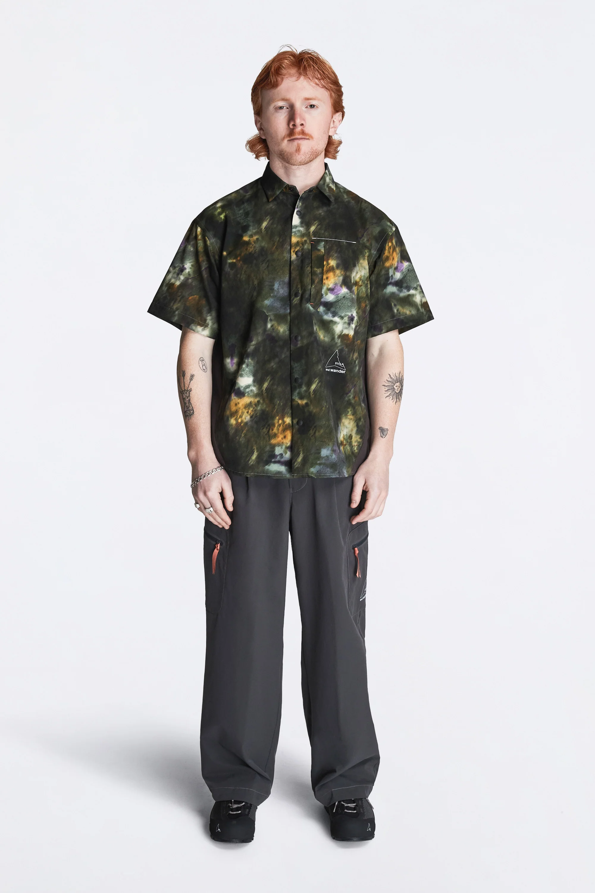 Roa × And Wander Printed Breathable Shirt Camo