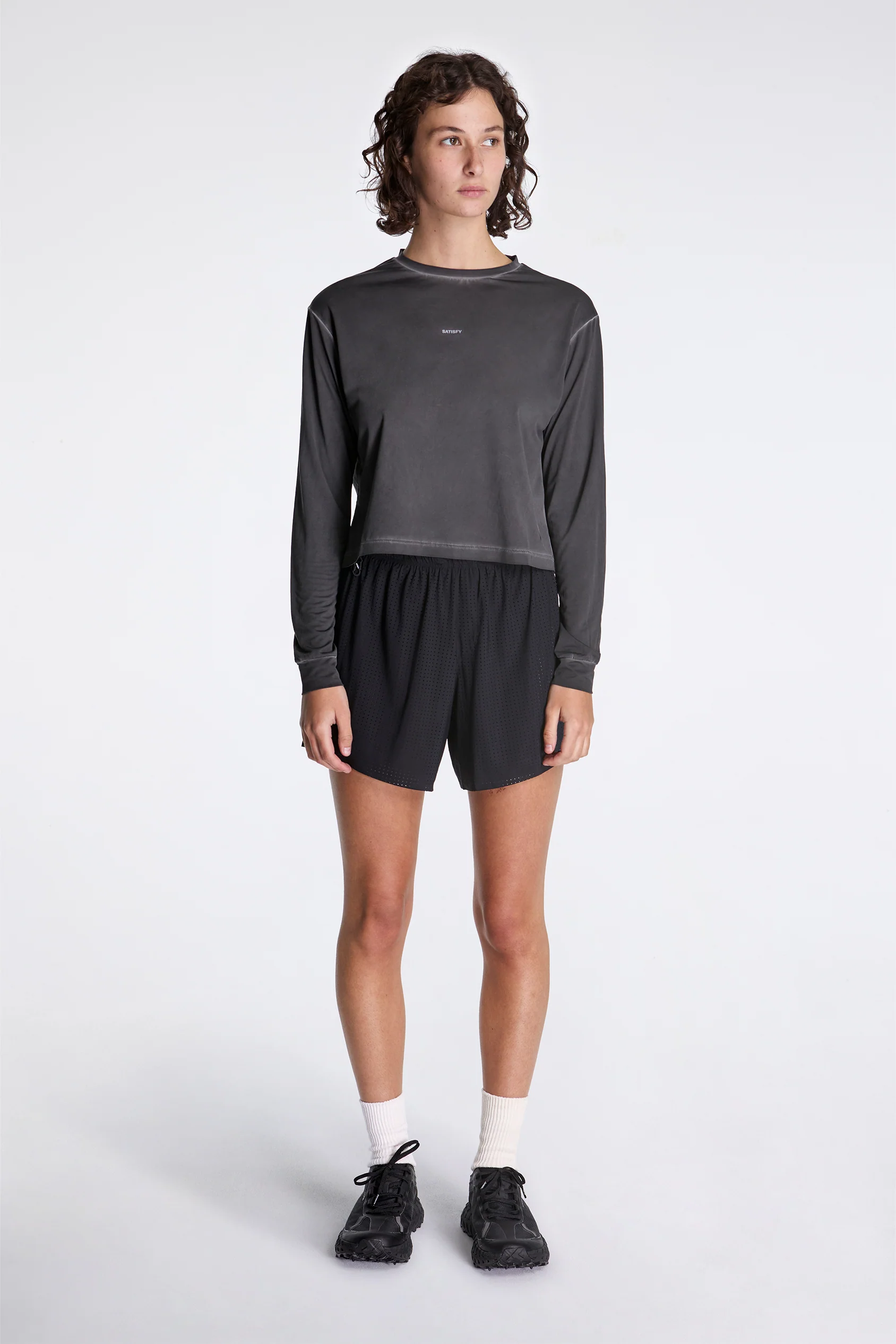Women's Auralite Long Tee Pigment Black