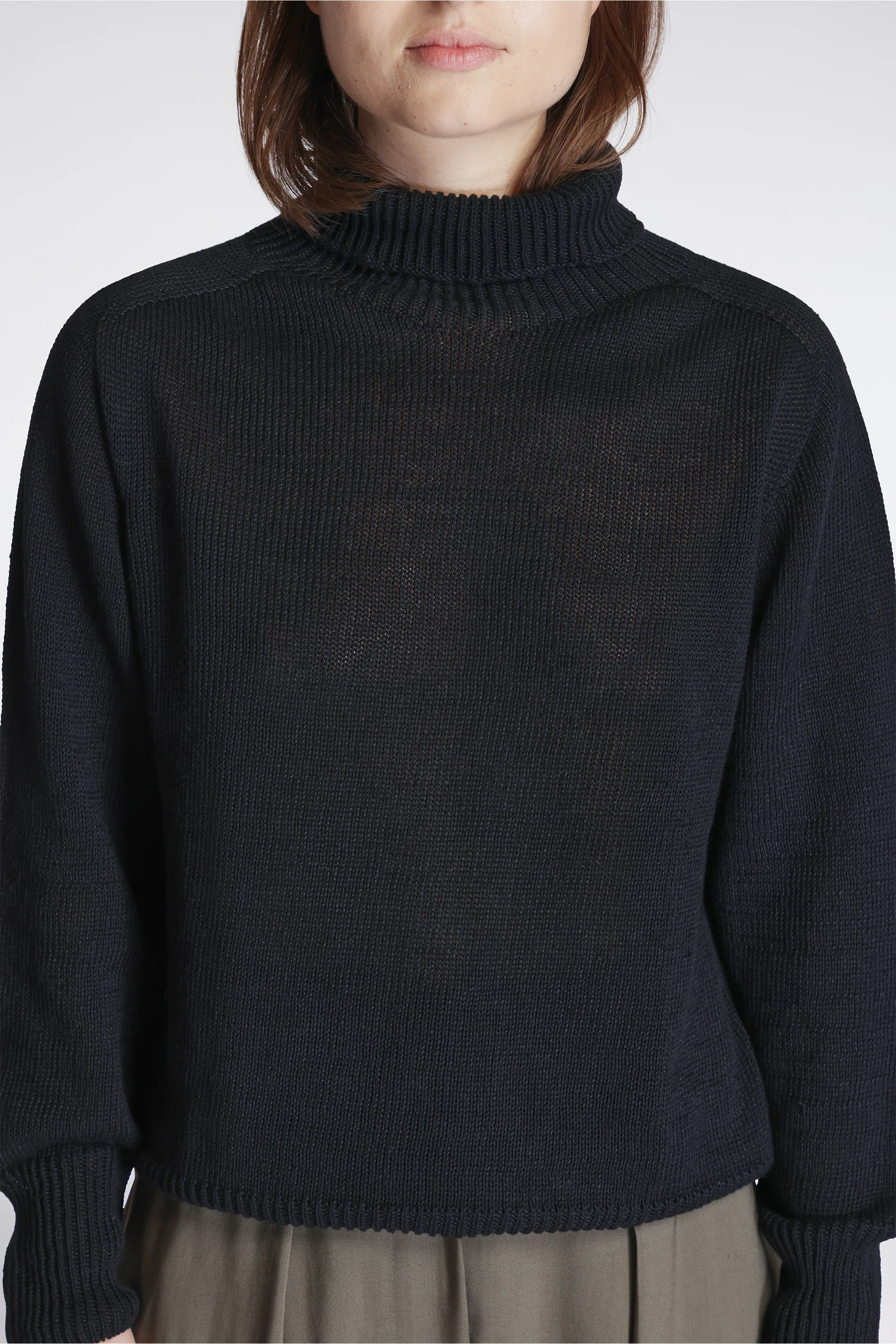 Seamless Roll Neck Black - Image 3