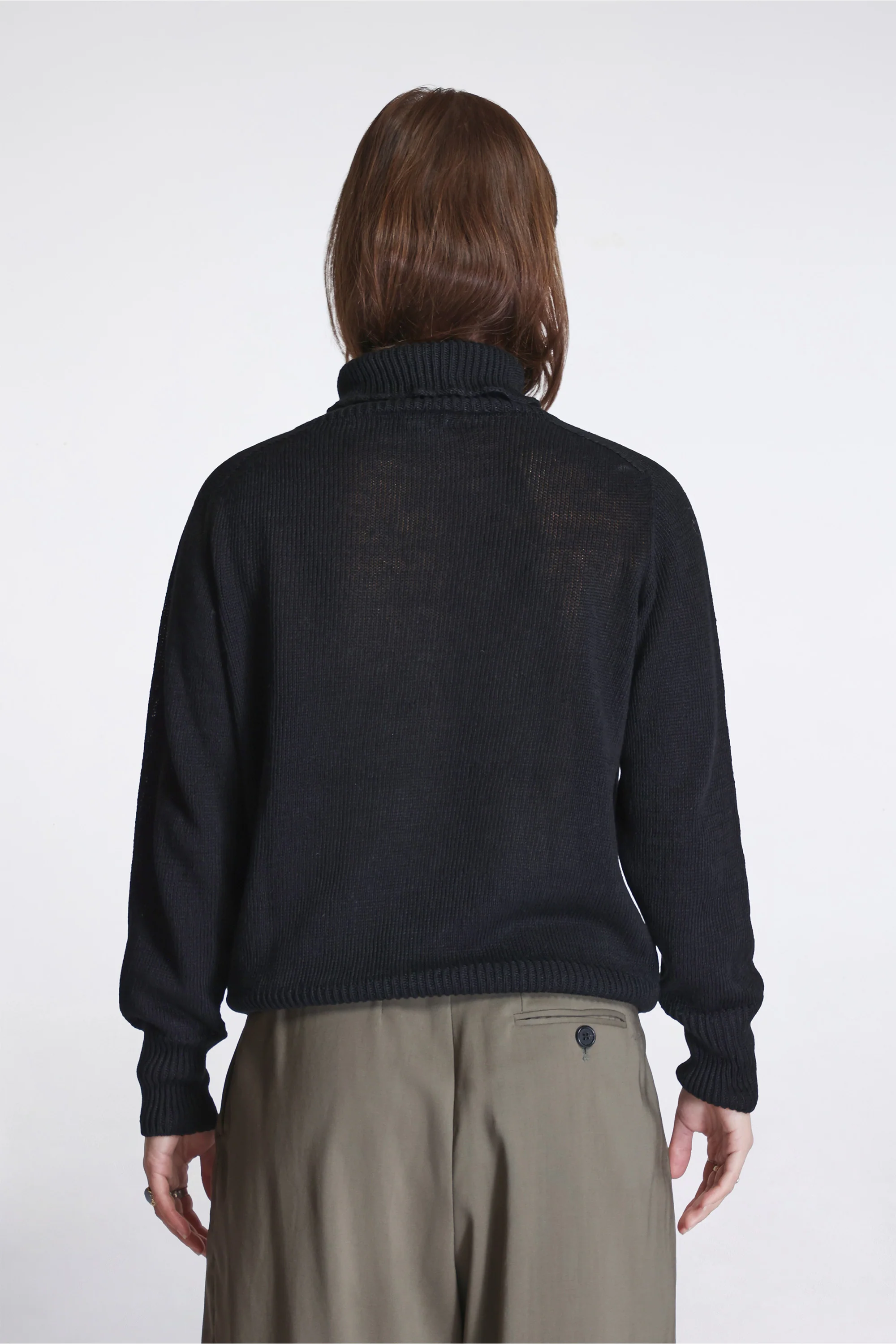 Seamless Roll Neck Black - Image 6