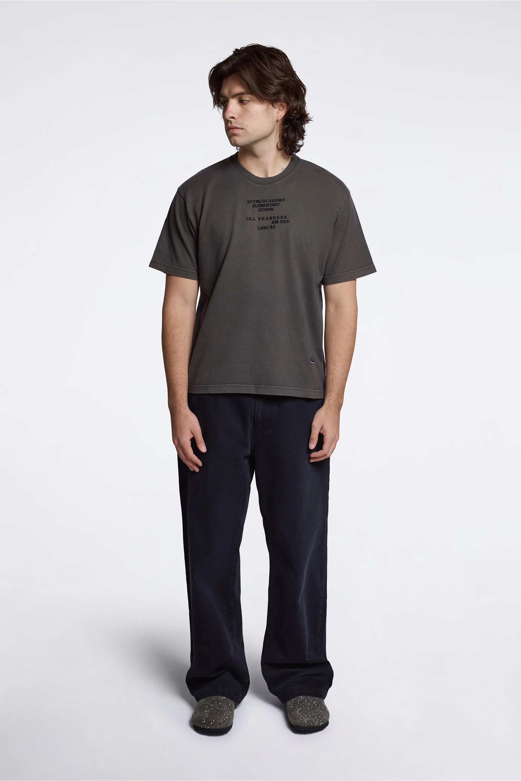 'Sftm / Academy'' Vintage Tee Overdye Brown