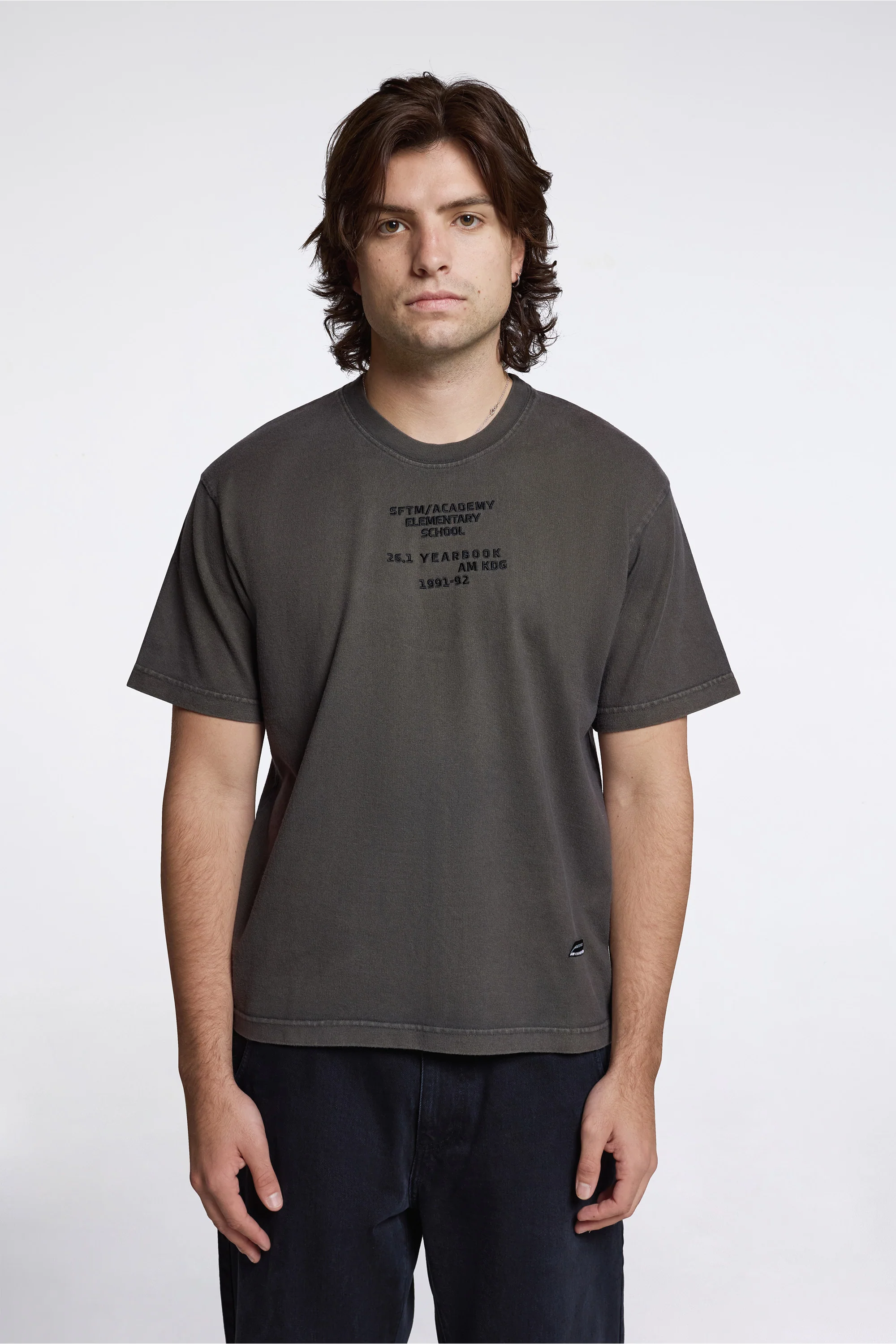 'Sftm / Academy'' Vintage Tee Overdye Brown - Image 2