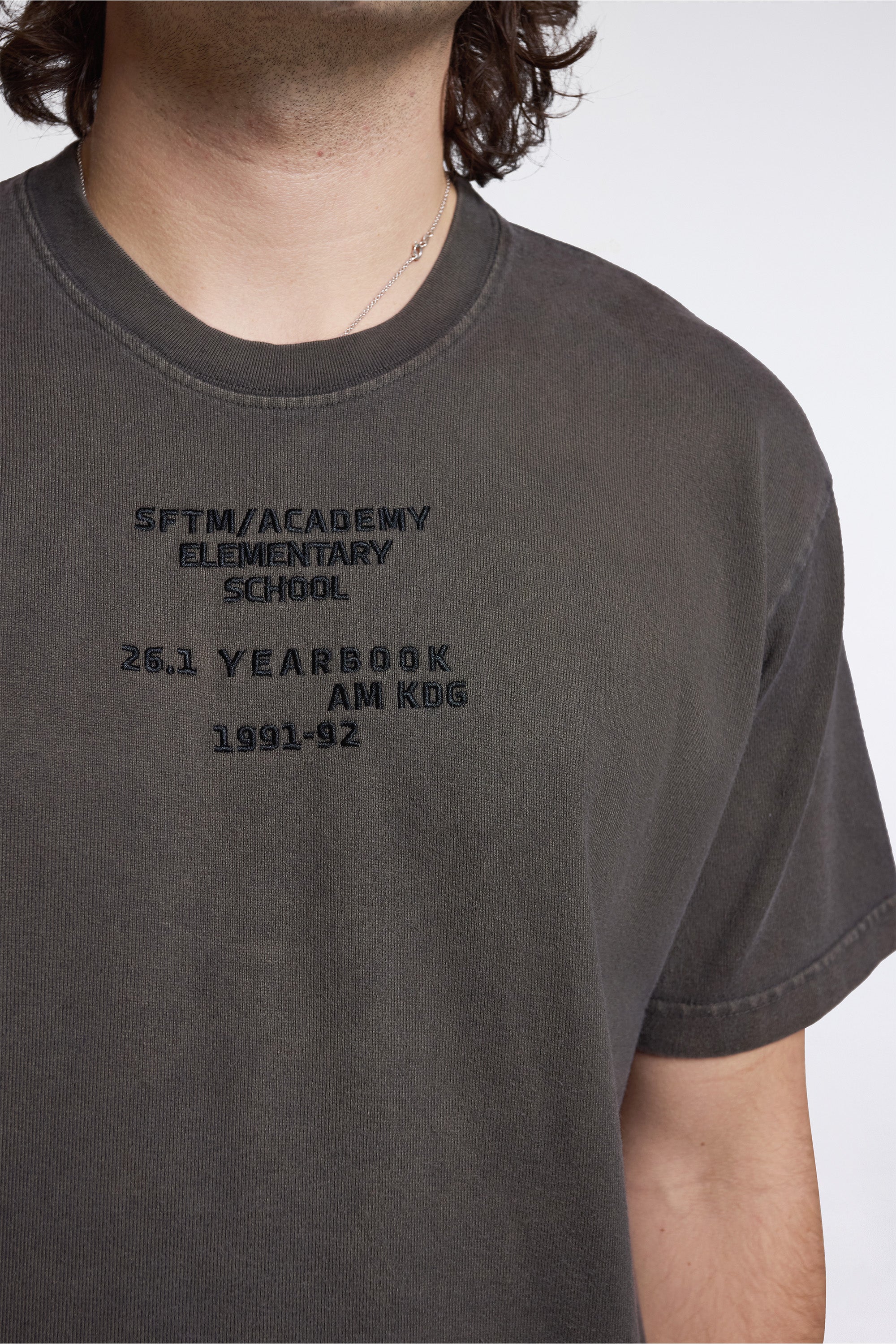 'Sftm / Academy'' Vintage Tee Overdye Brown - Image 3