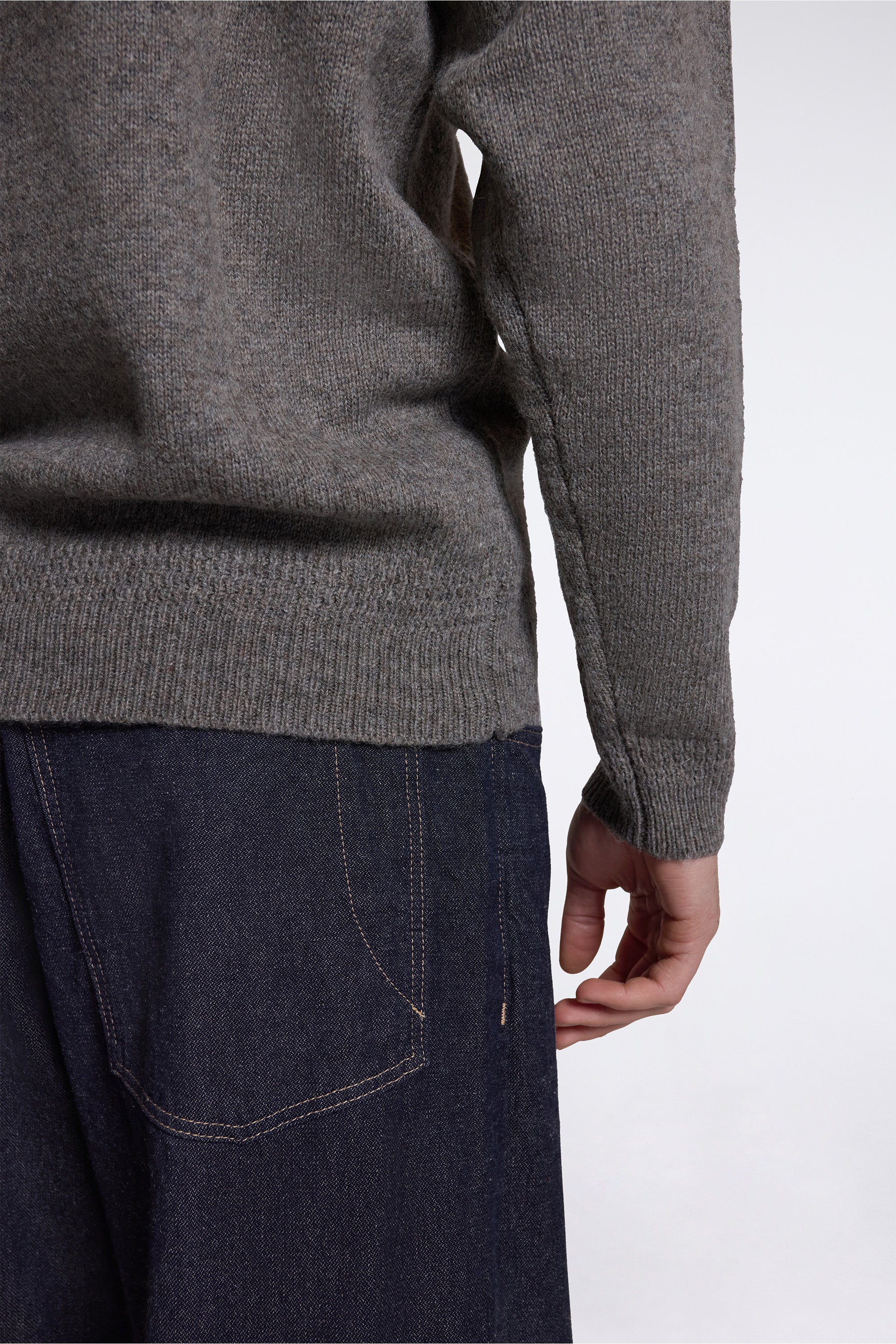 Shetland Wool Crew Stone Heather - Image 5