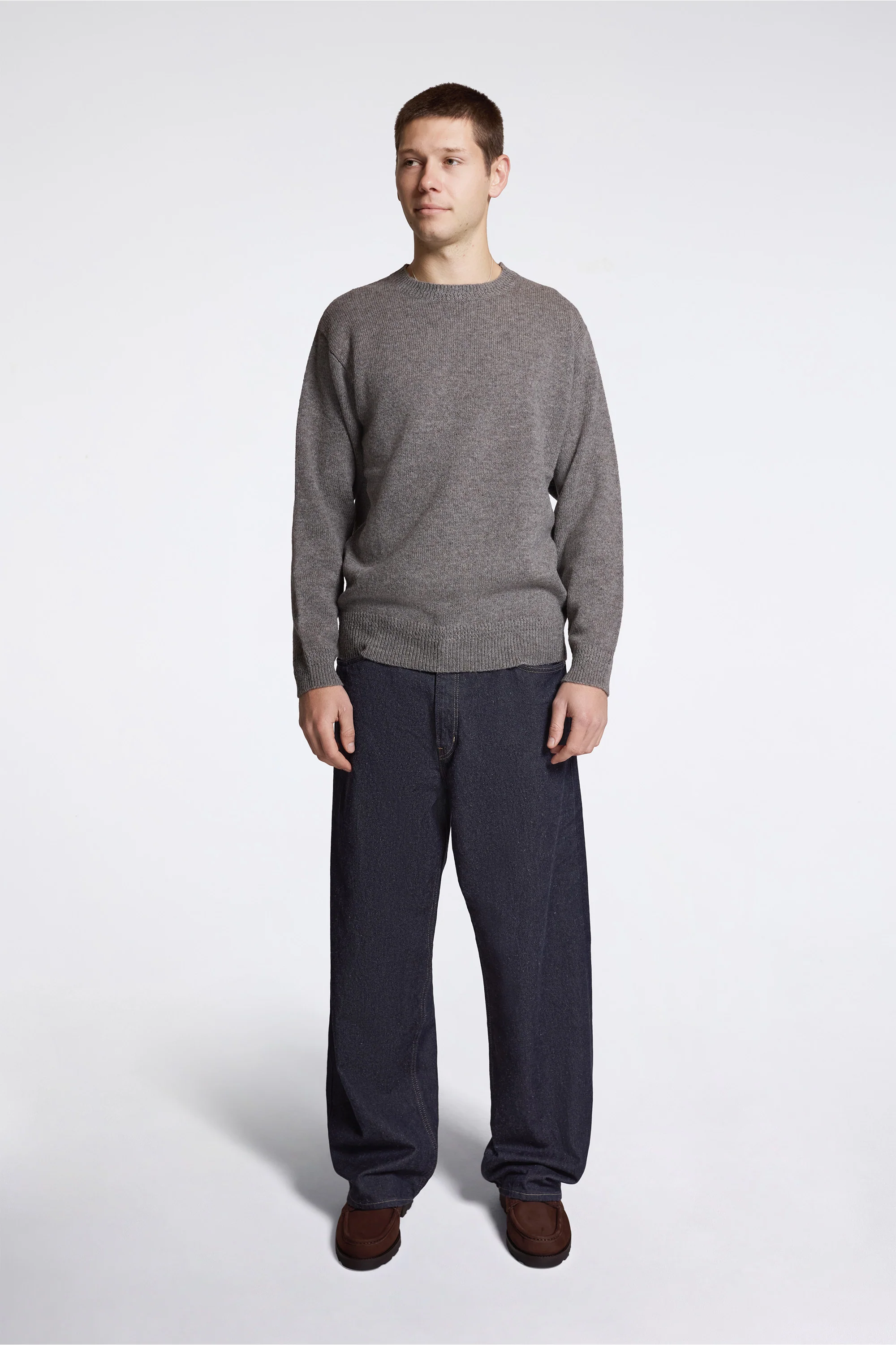 Shetland Wool Crew Stone Heather - Image 6