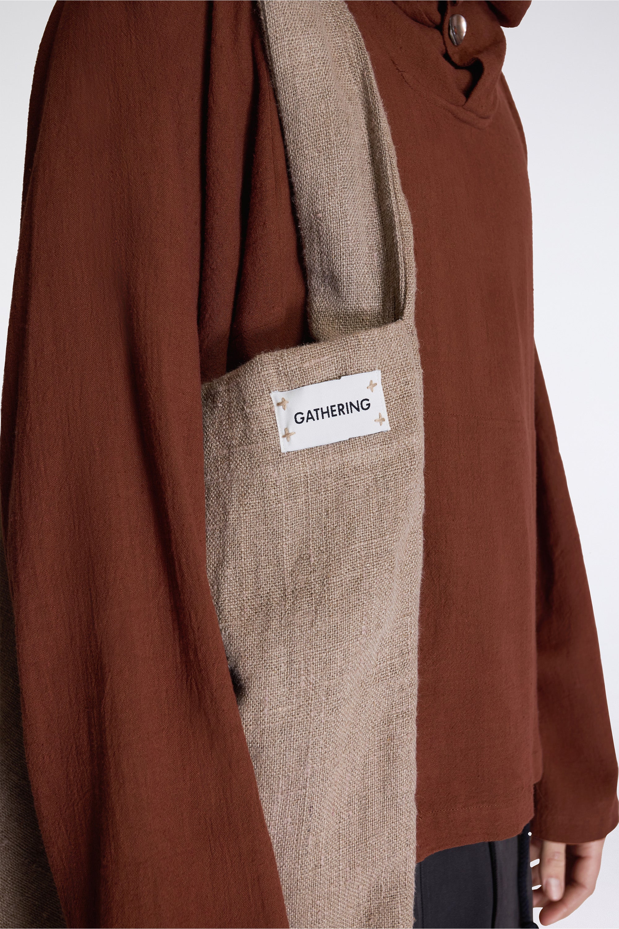 Single Tote Bag Beige - Image 2