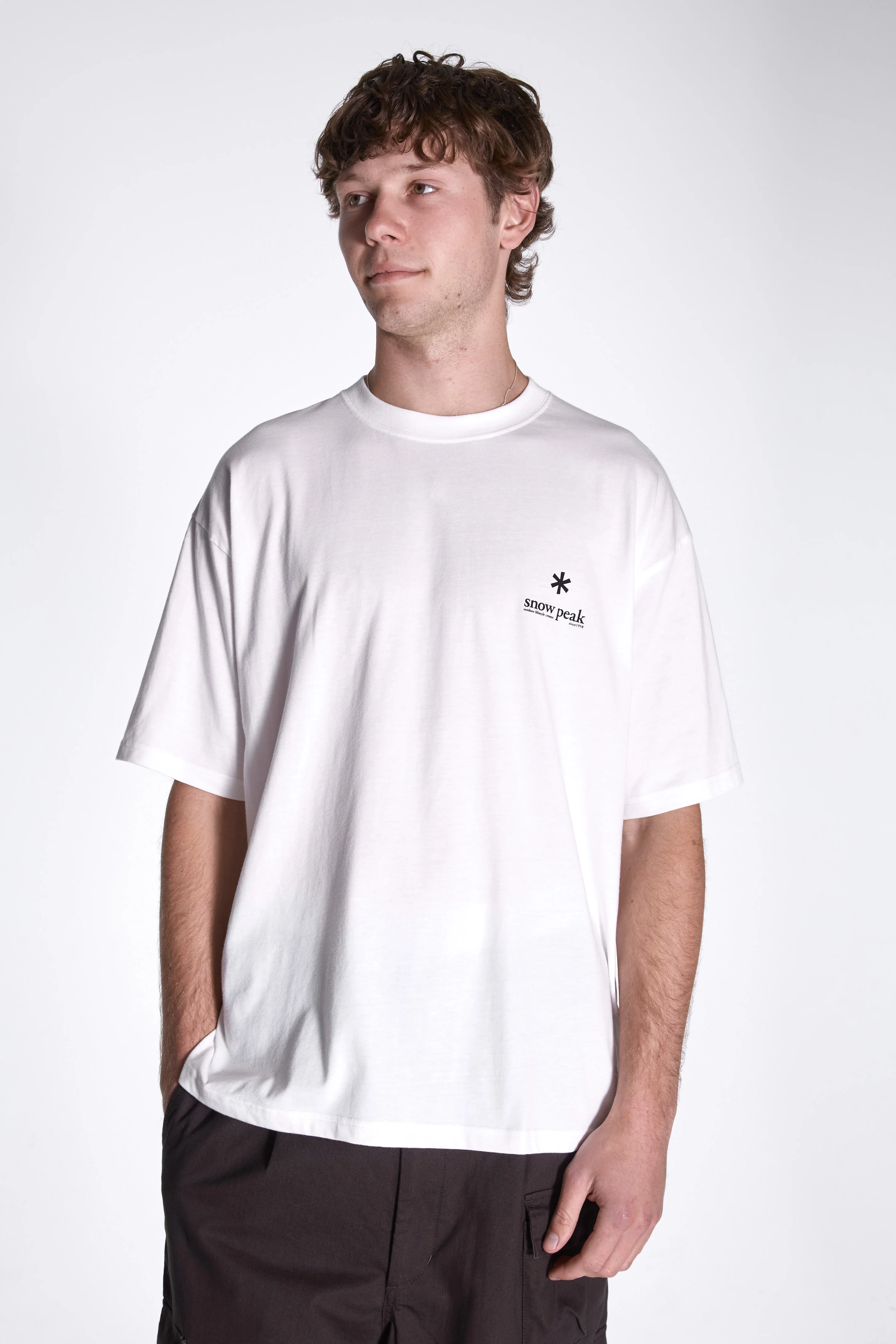 Soft Cotton Relaxed Logo T-Shirt Off White