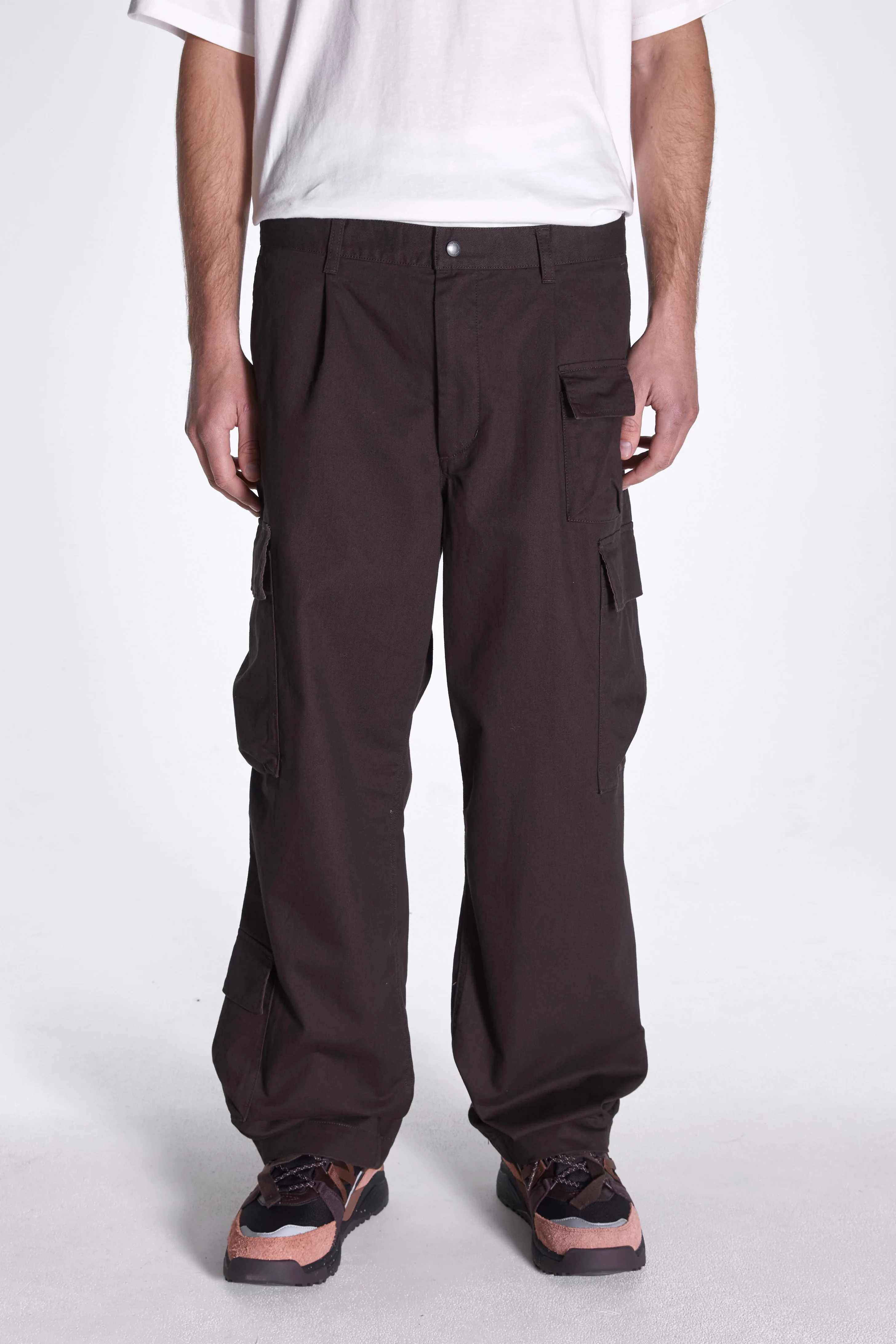 Takibi Chino Cargo Pants Dark Brown