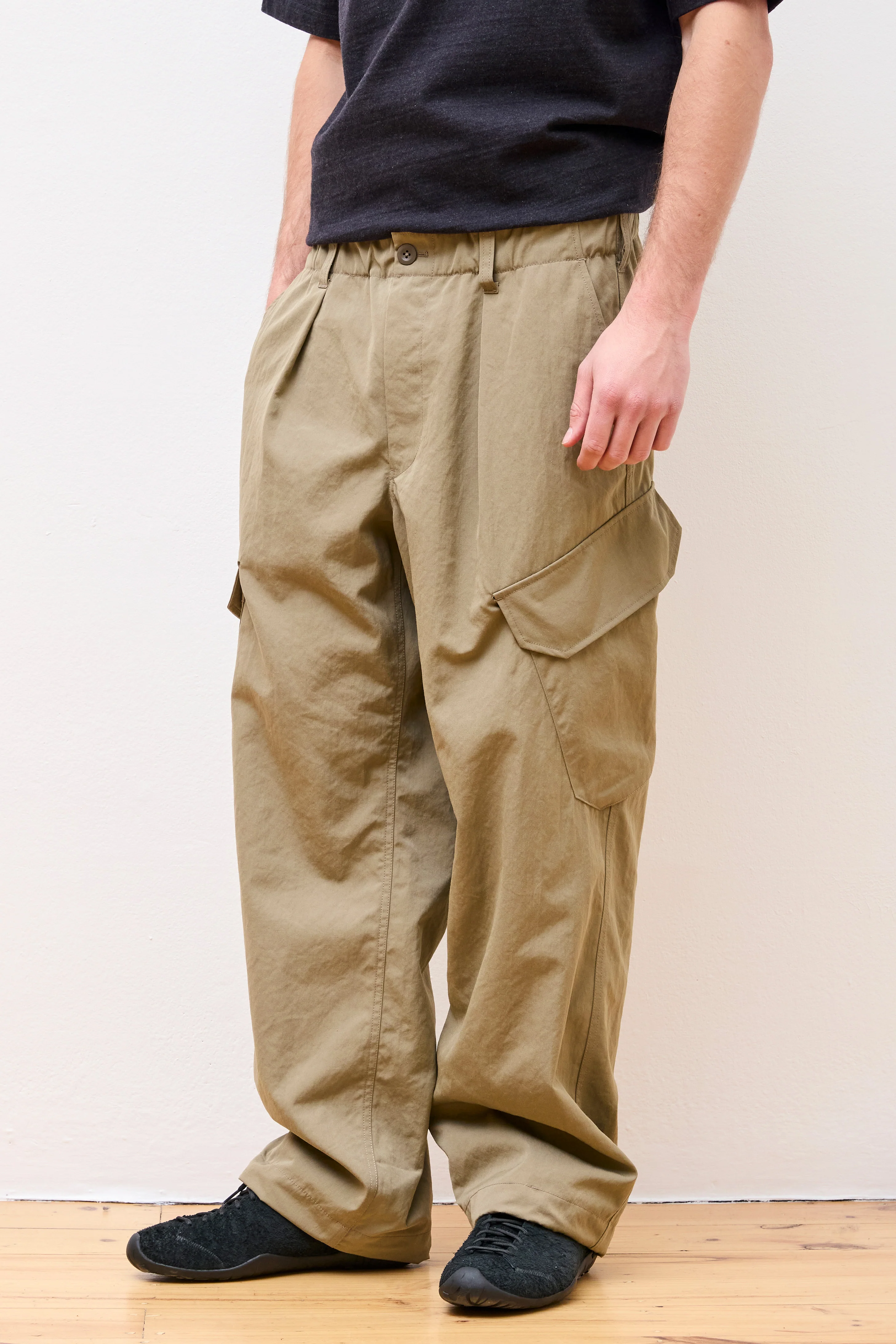 TAKIBI Weather Cloth Pants Dark Beige - Image 3