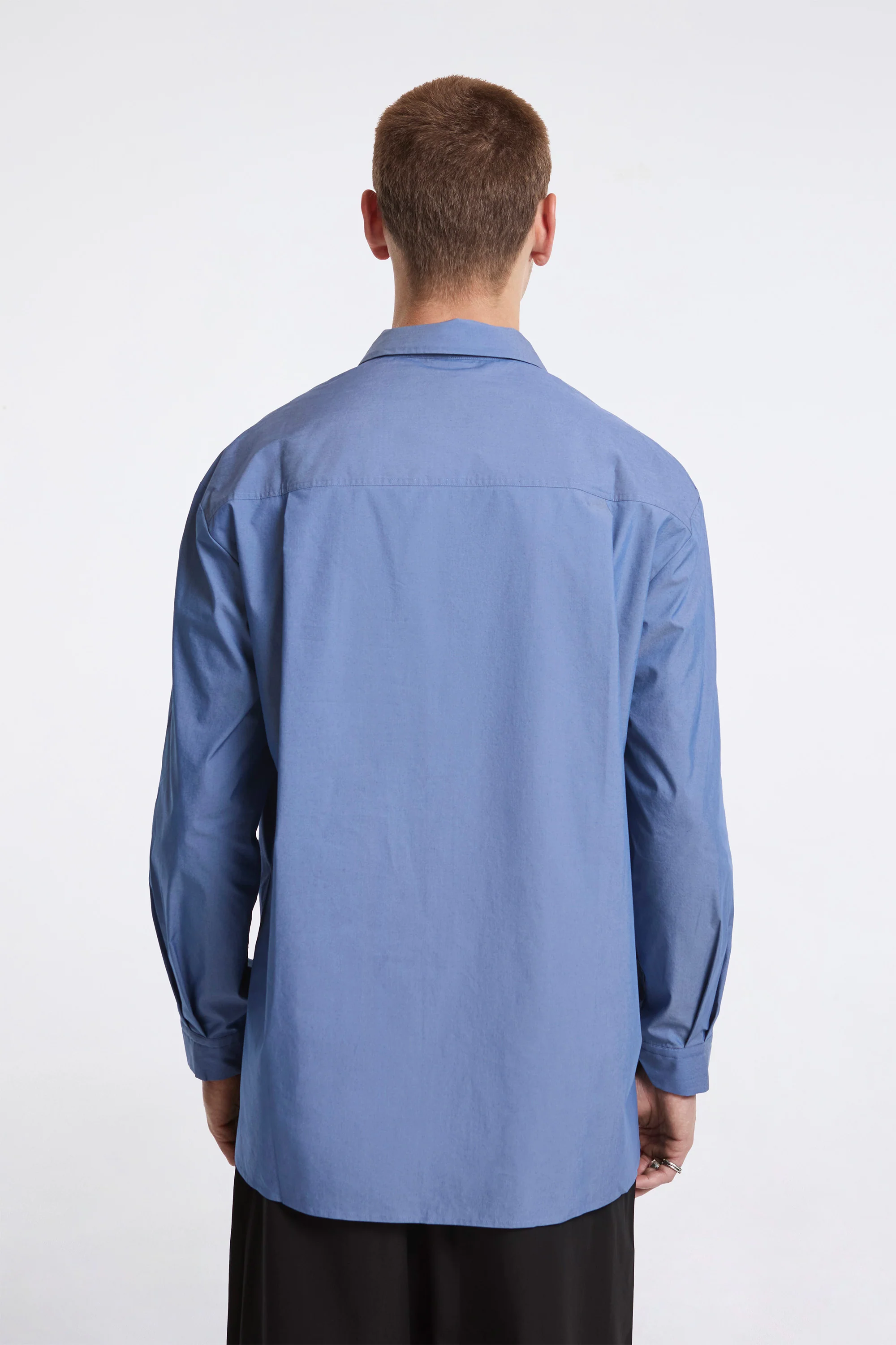 Square Pocket Oversized Shirt Blue - Image 2