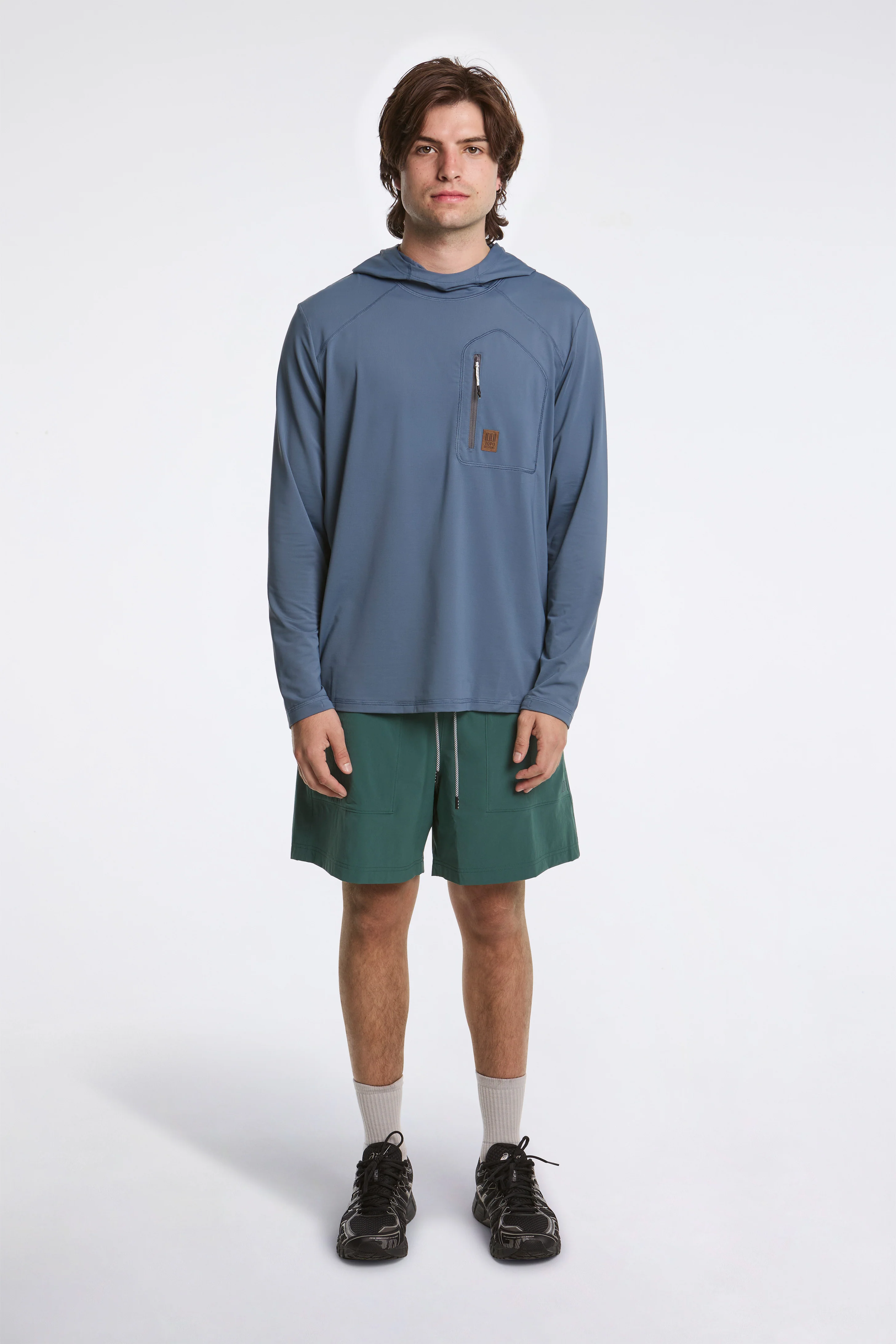 Sun Hoodie Mens Stone Blue - Image 6