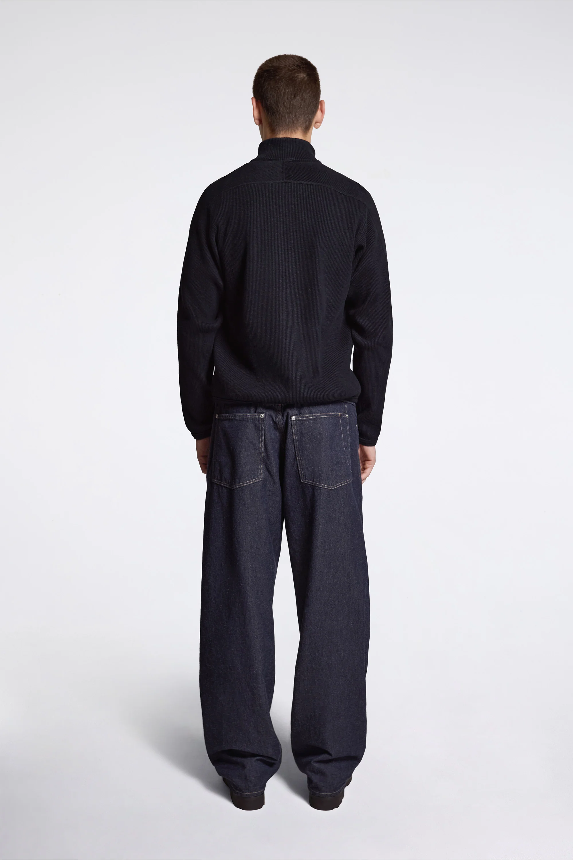 Teno Military Rib Zip Cardigan Black - Image 7