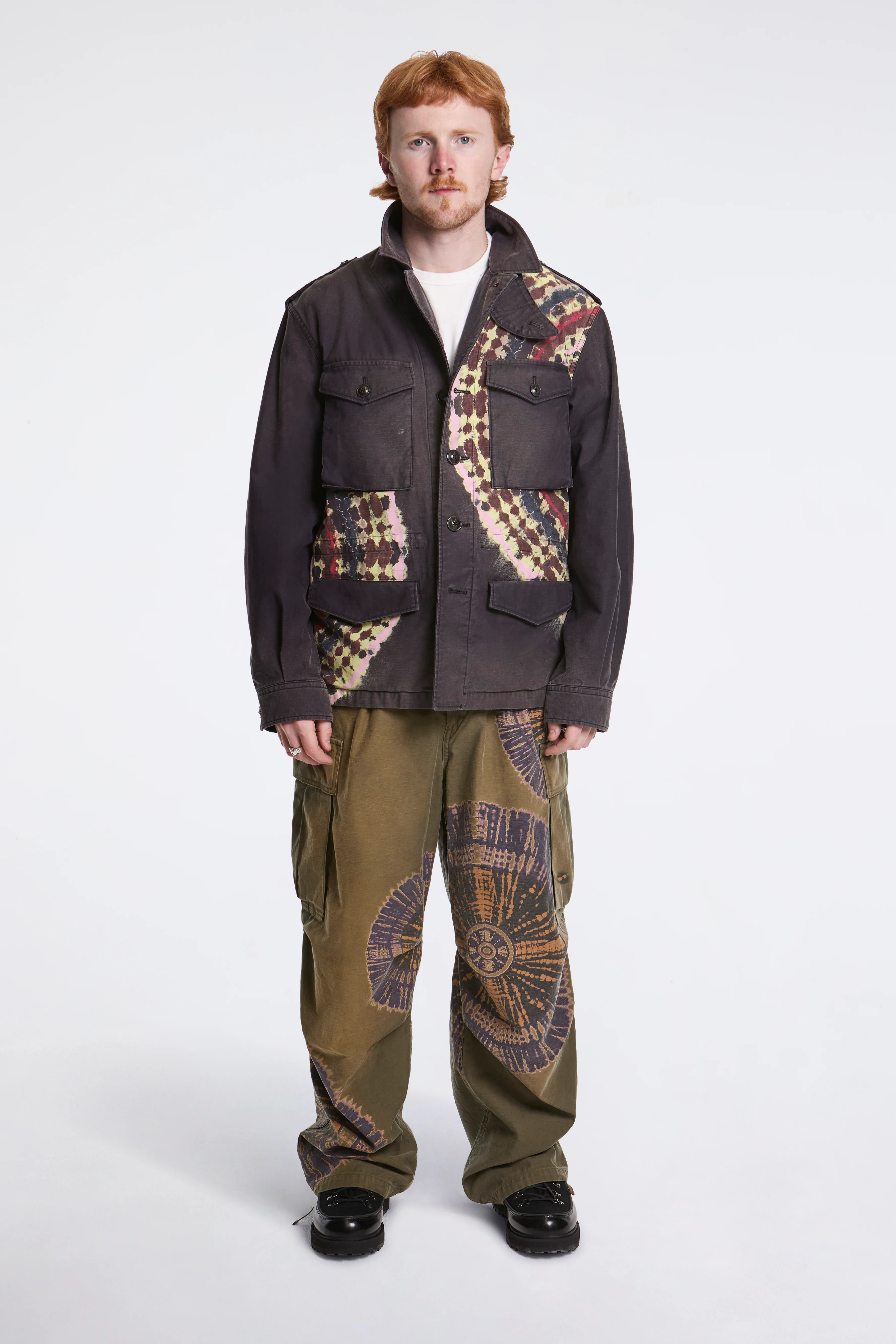 Tie-Dye Military Pants Khaki
