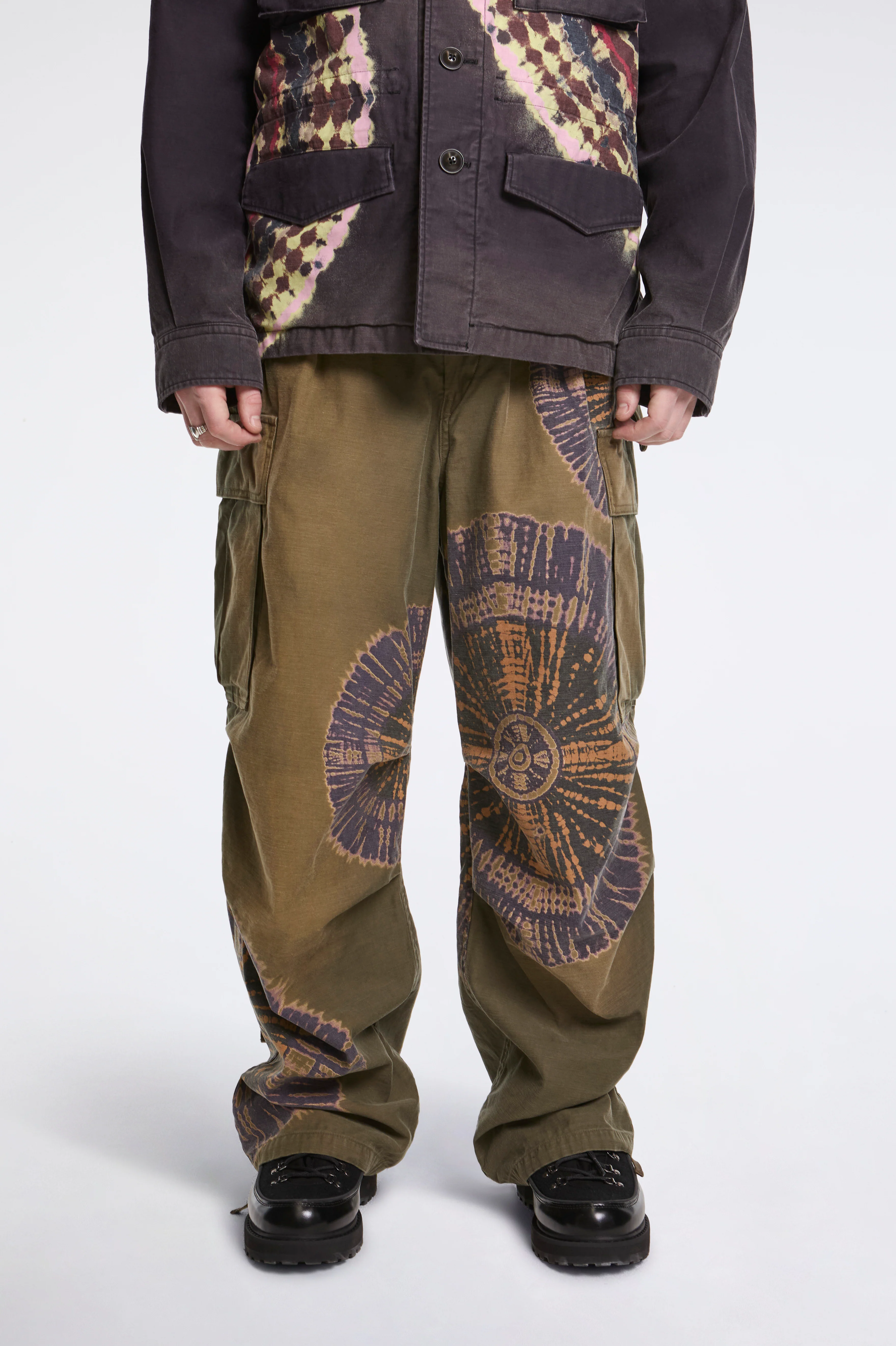 Tie-Dye Military Pants Khaki - Image 2