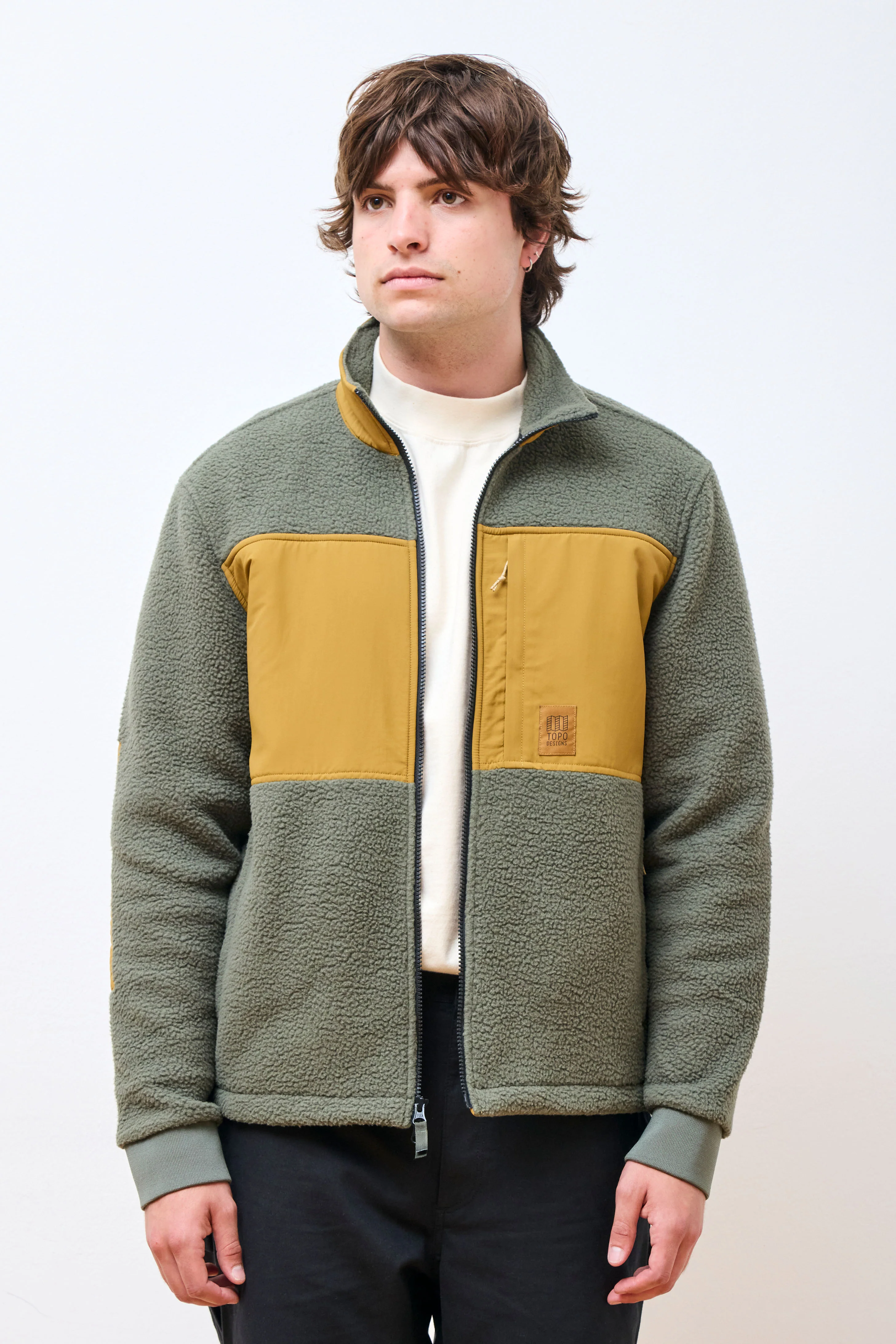 Summit Rise Full Zip Jacket Mens Beetle/Dark Khaki - Image 2