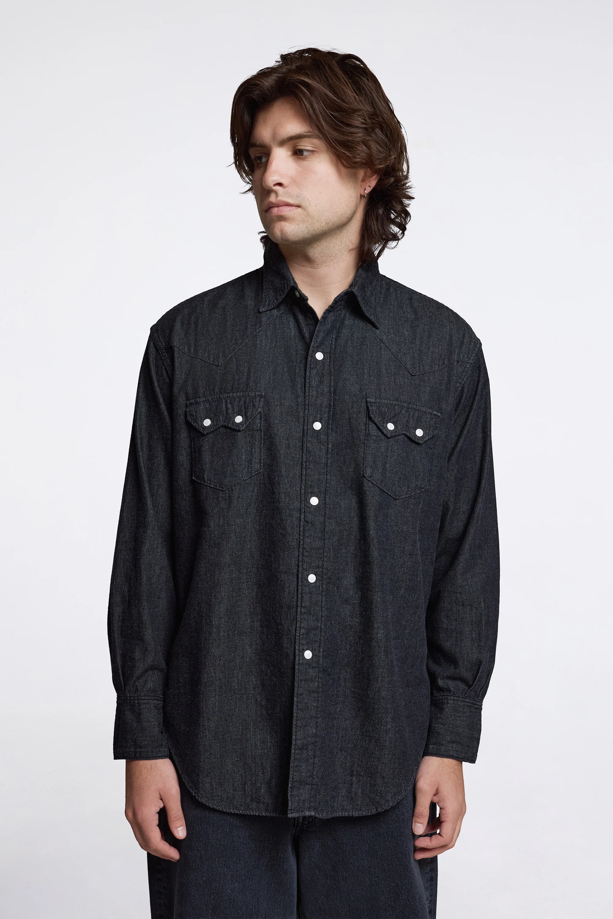 Western Shirt Black Denim