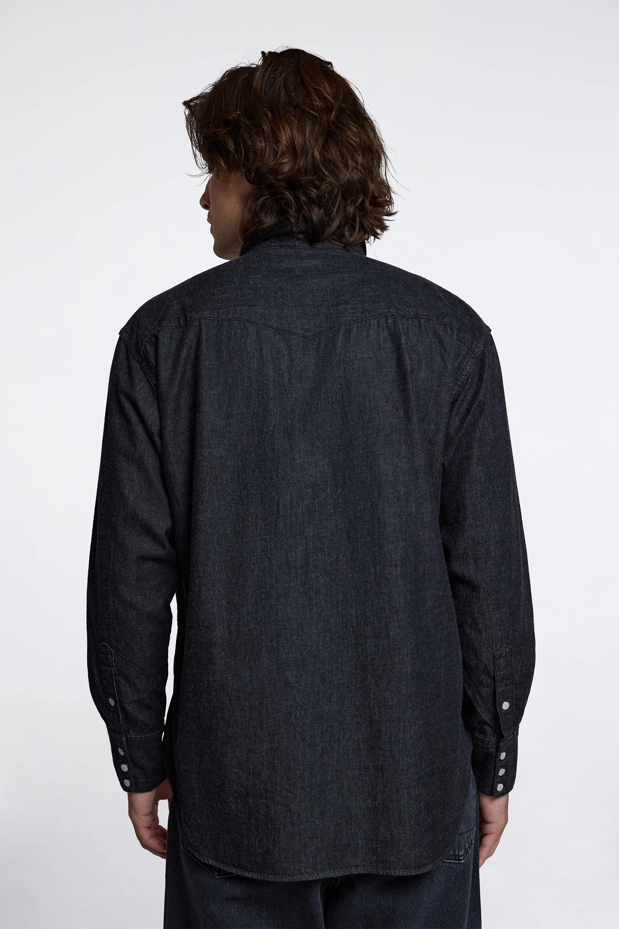 Western Shirt Black Denim - Image 4