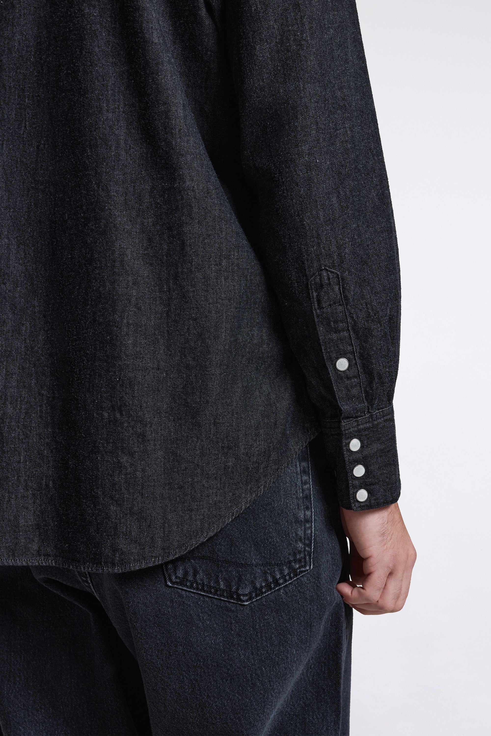 Western Shirt Black Denim - Image 6
