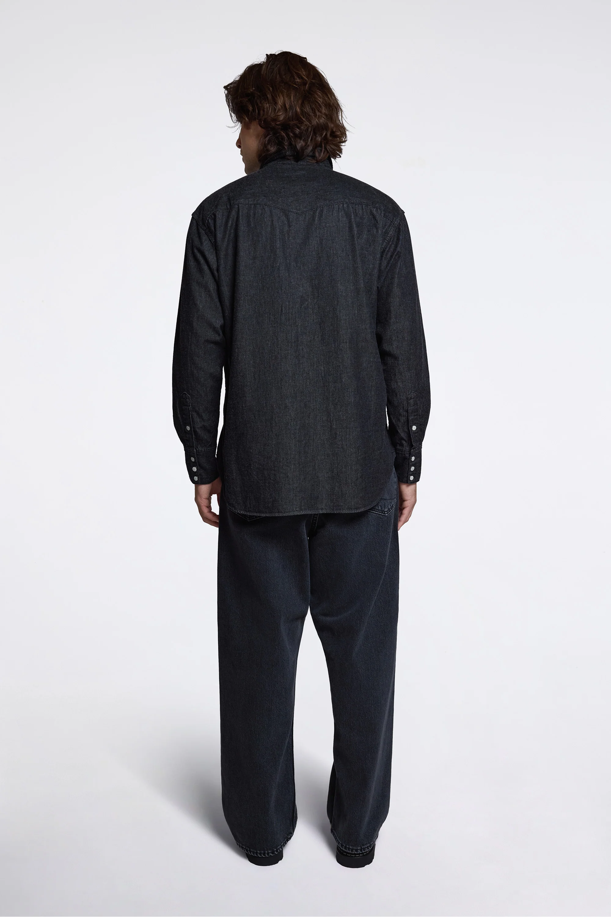 Western Shirt Black Denim - Image 7