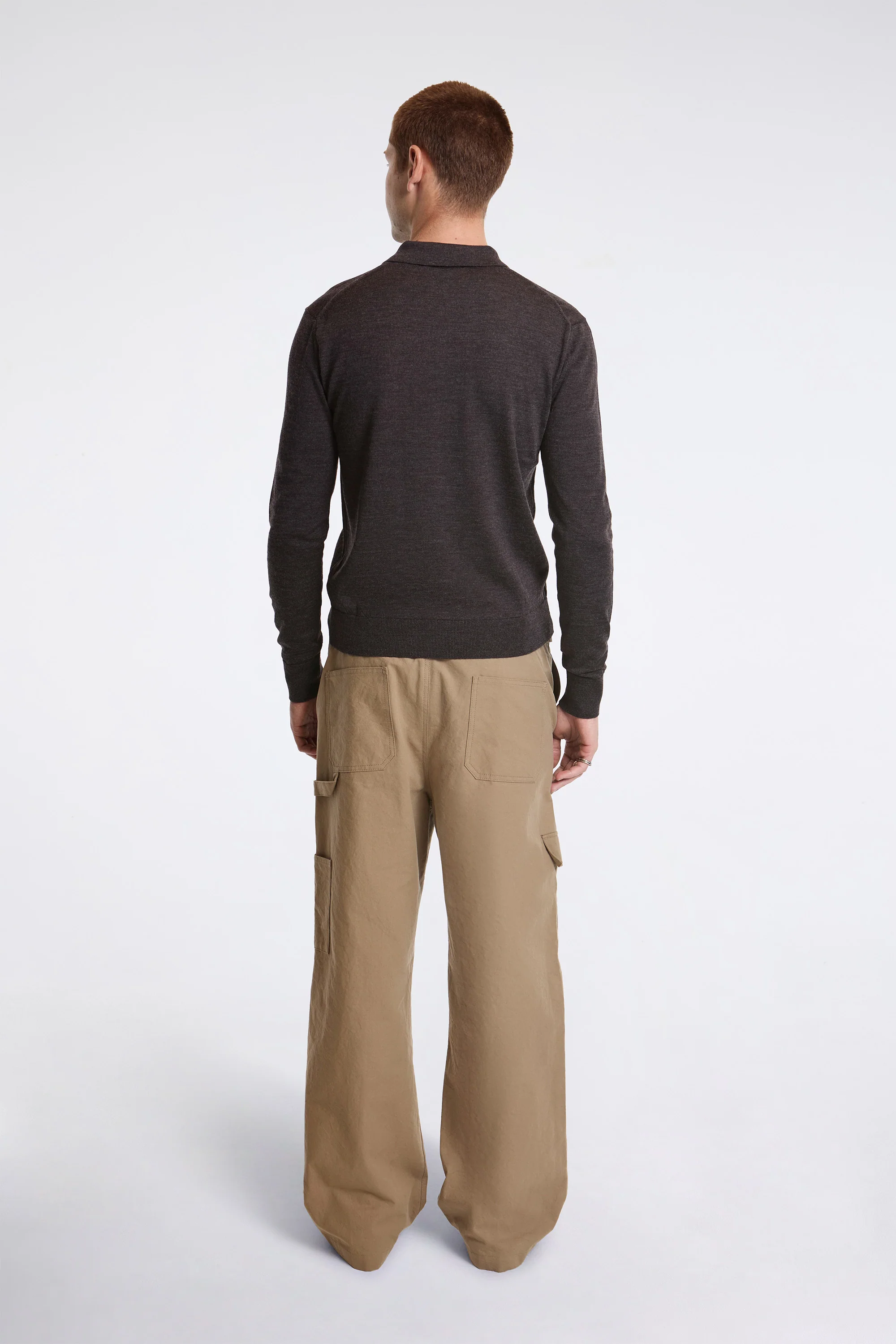 Wool Collar Knit Charcoal - Image 5